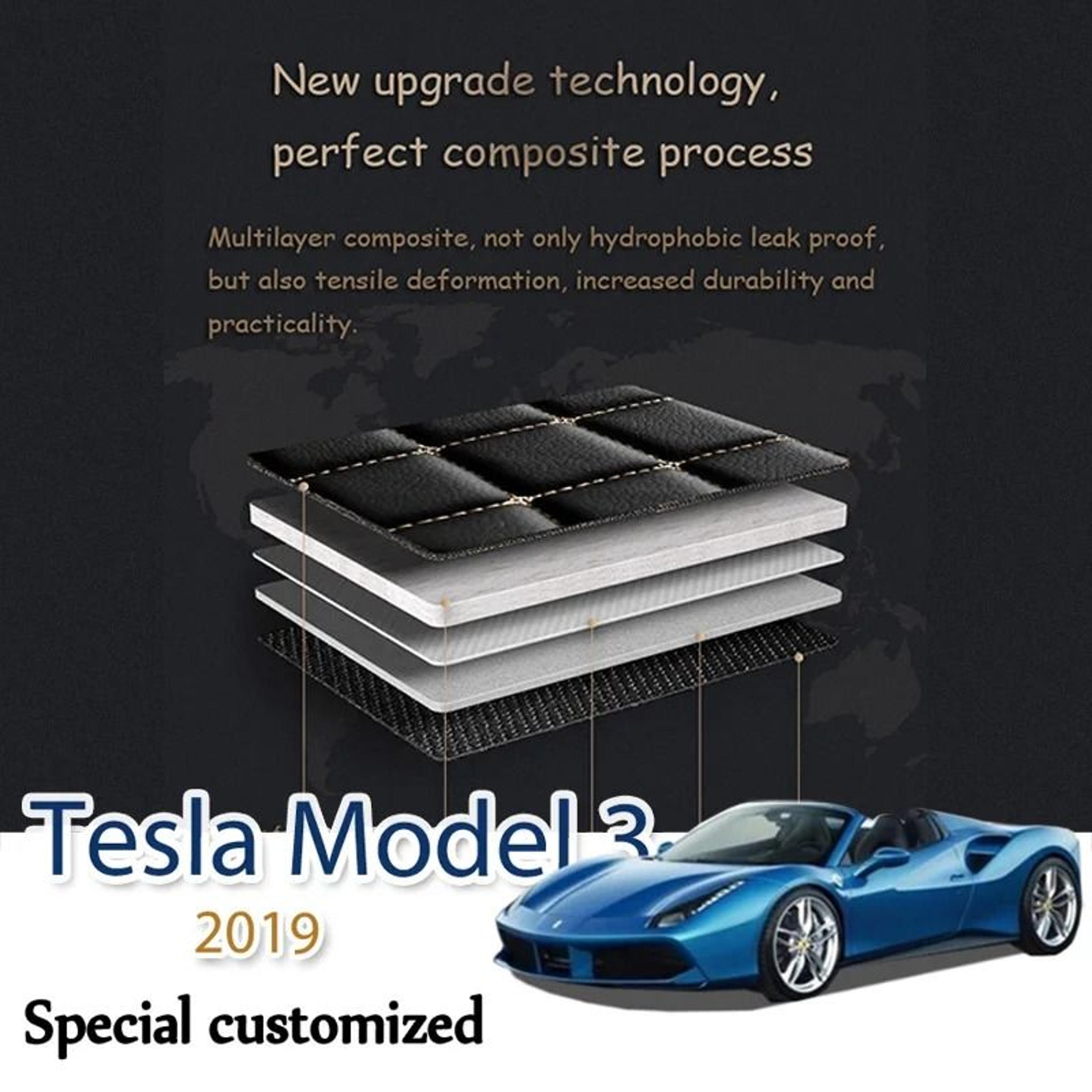 Premium Leather Cargo Liner And Trunk Protection For Tesla Model 3 4