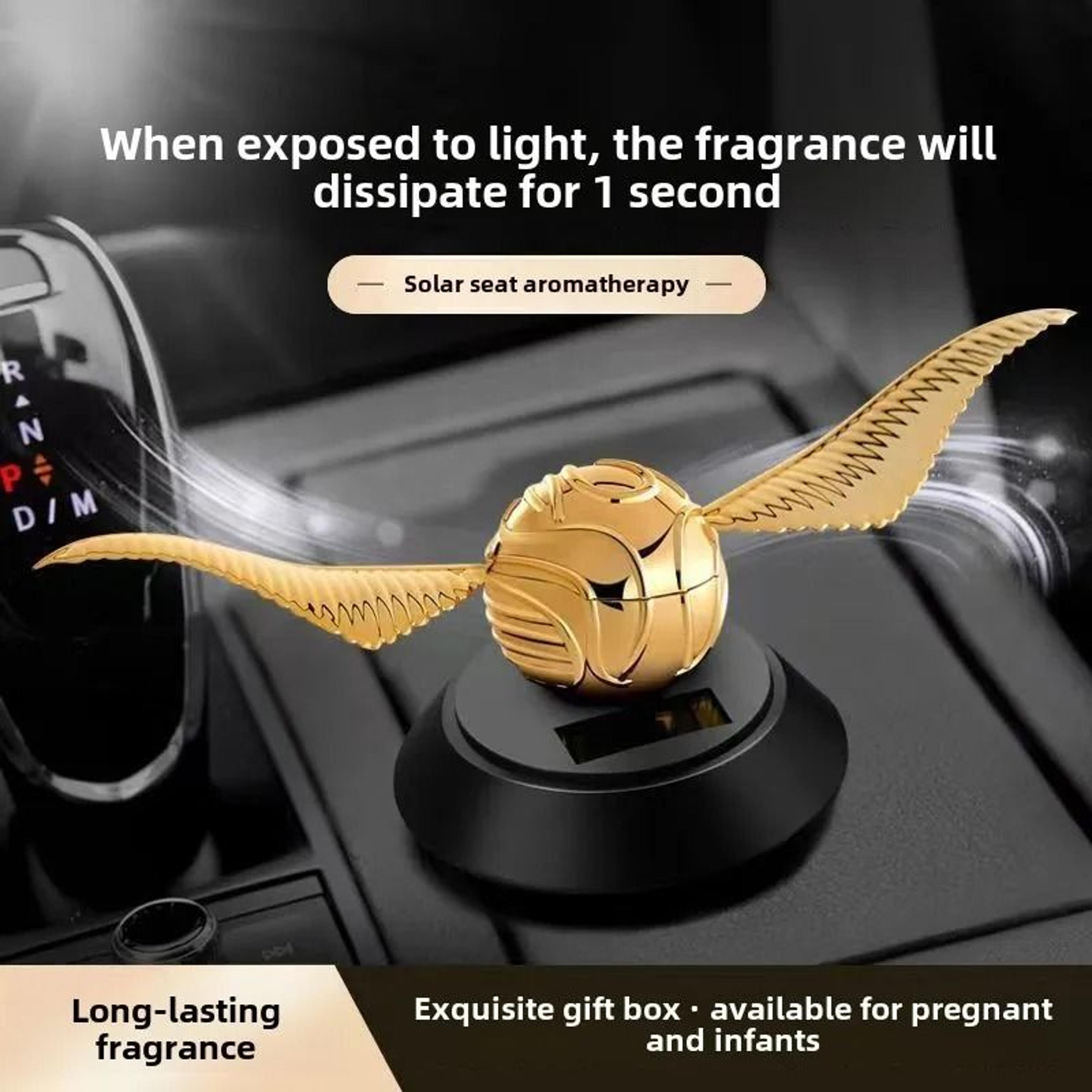 SolarPowered Kinetic Golden Snitch Luxury Car Aromatherapy 6