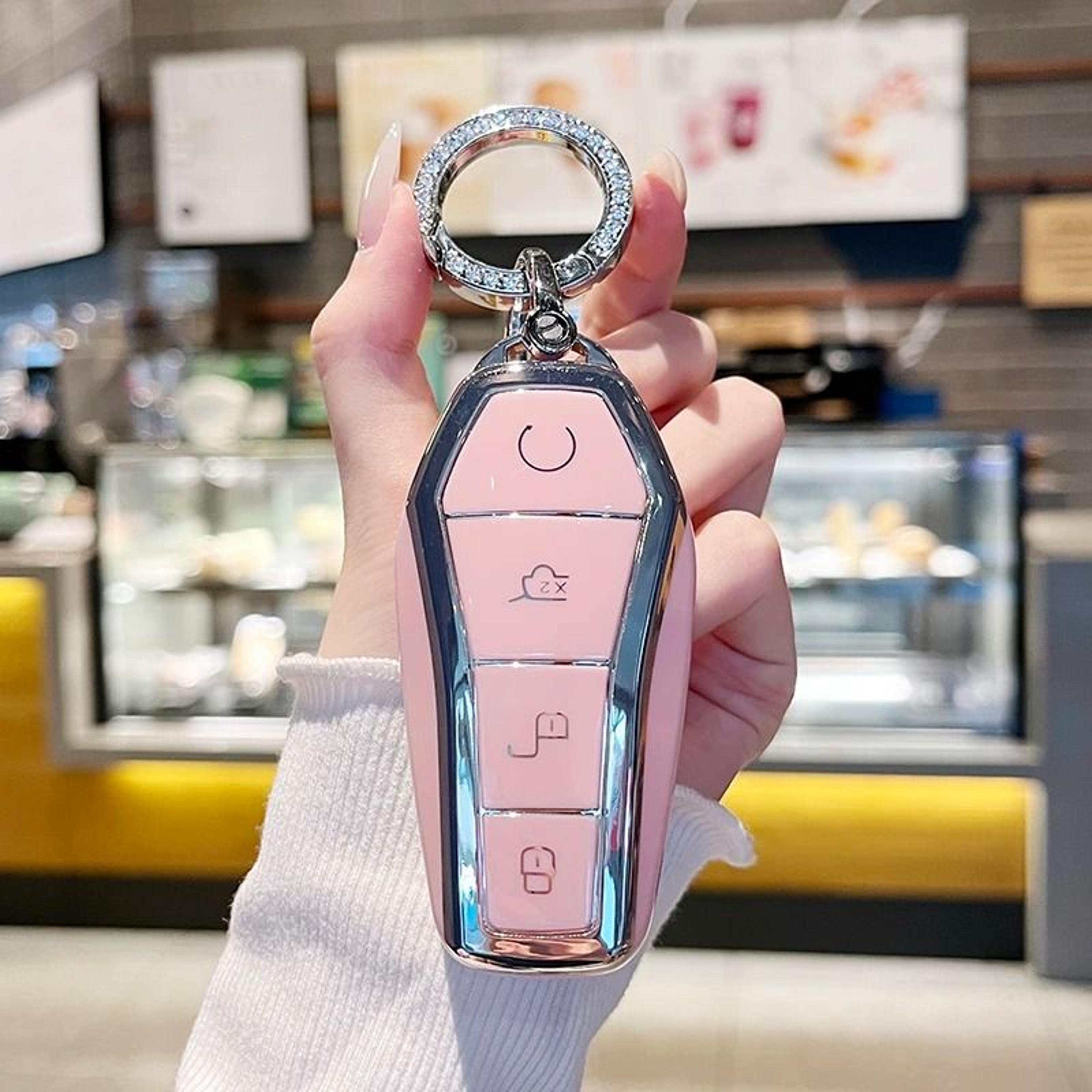 PrecisionFit Pink 4Button Protective Key Fob Cover For BYD 6