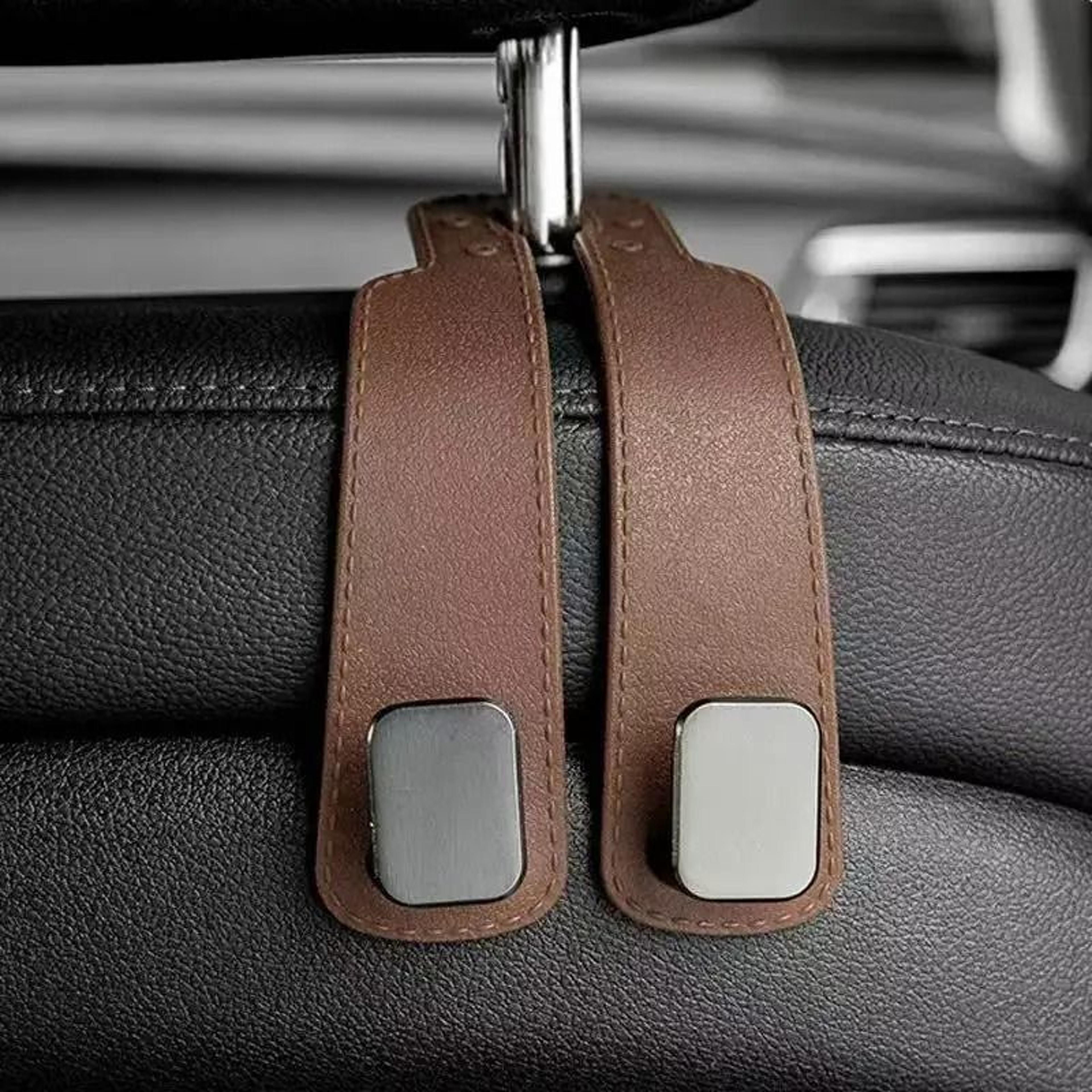 2in1 Executive Leather Seat Back Organizer  Utility Hook 6