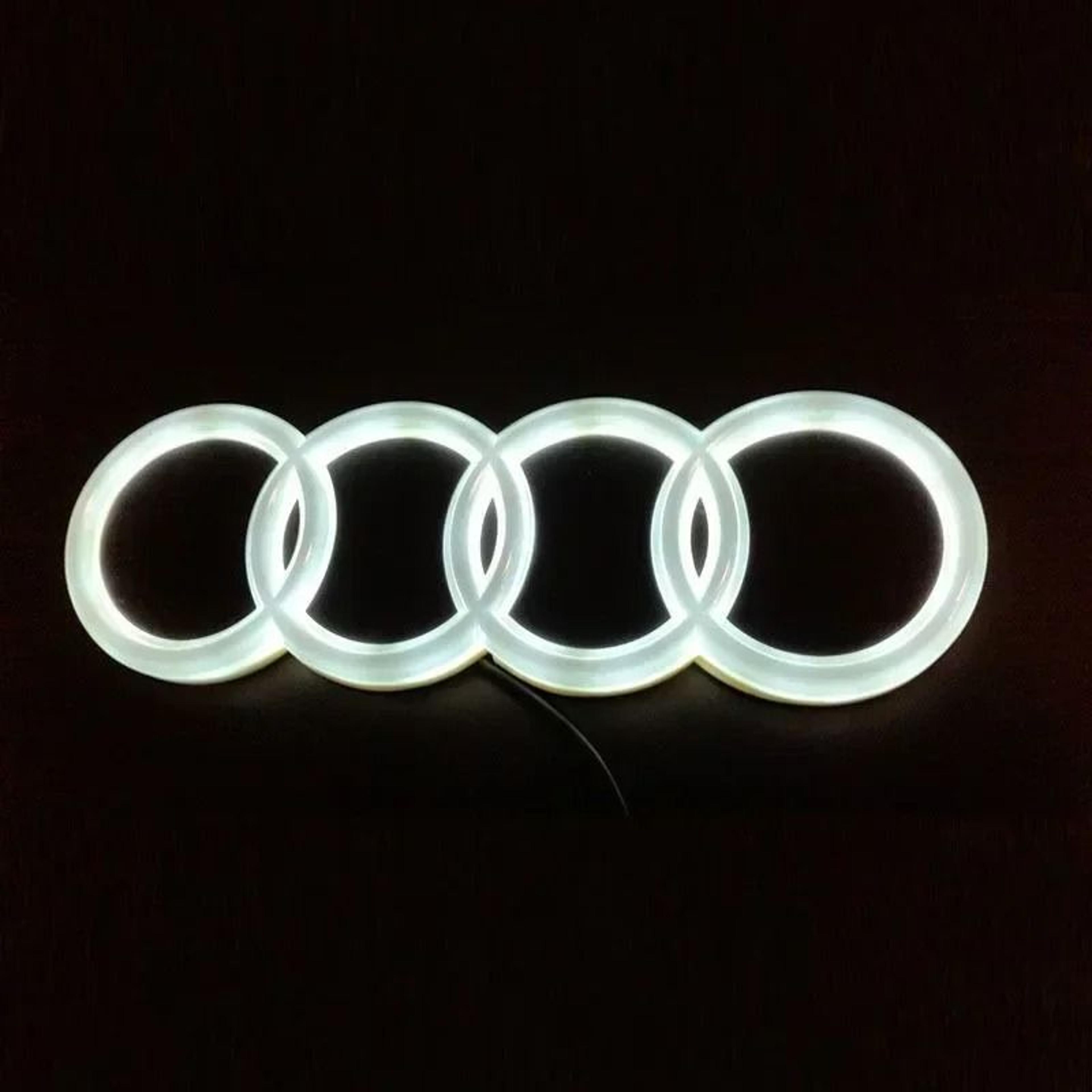 Dynamic 4D LED Illuminated Front Grille Emblem For Audi 2