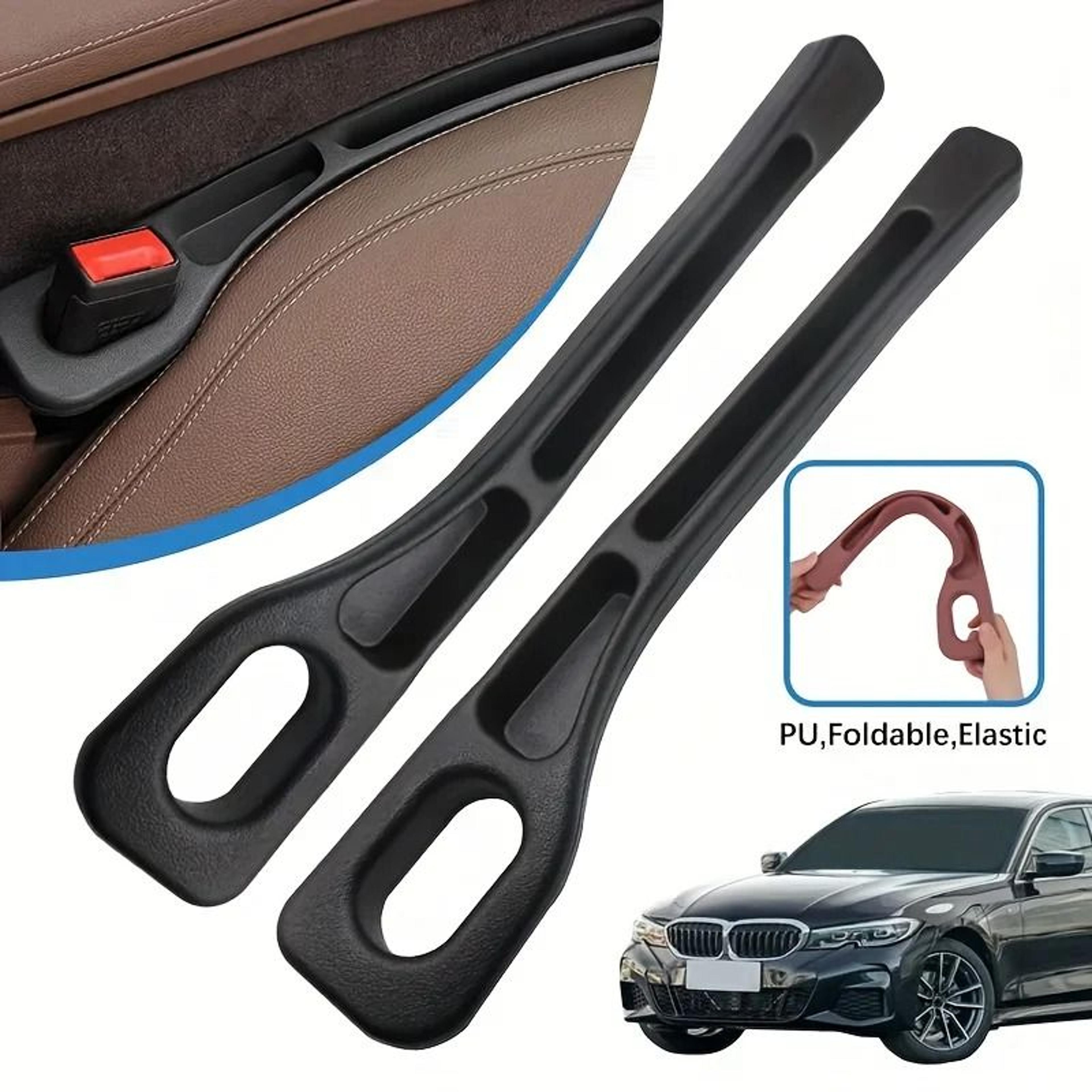 universal stealth seat gap filler & safety stopper (2-piece set)