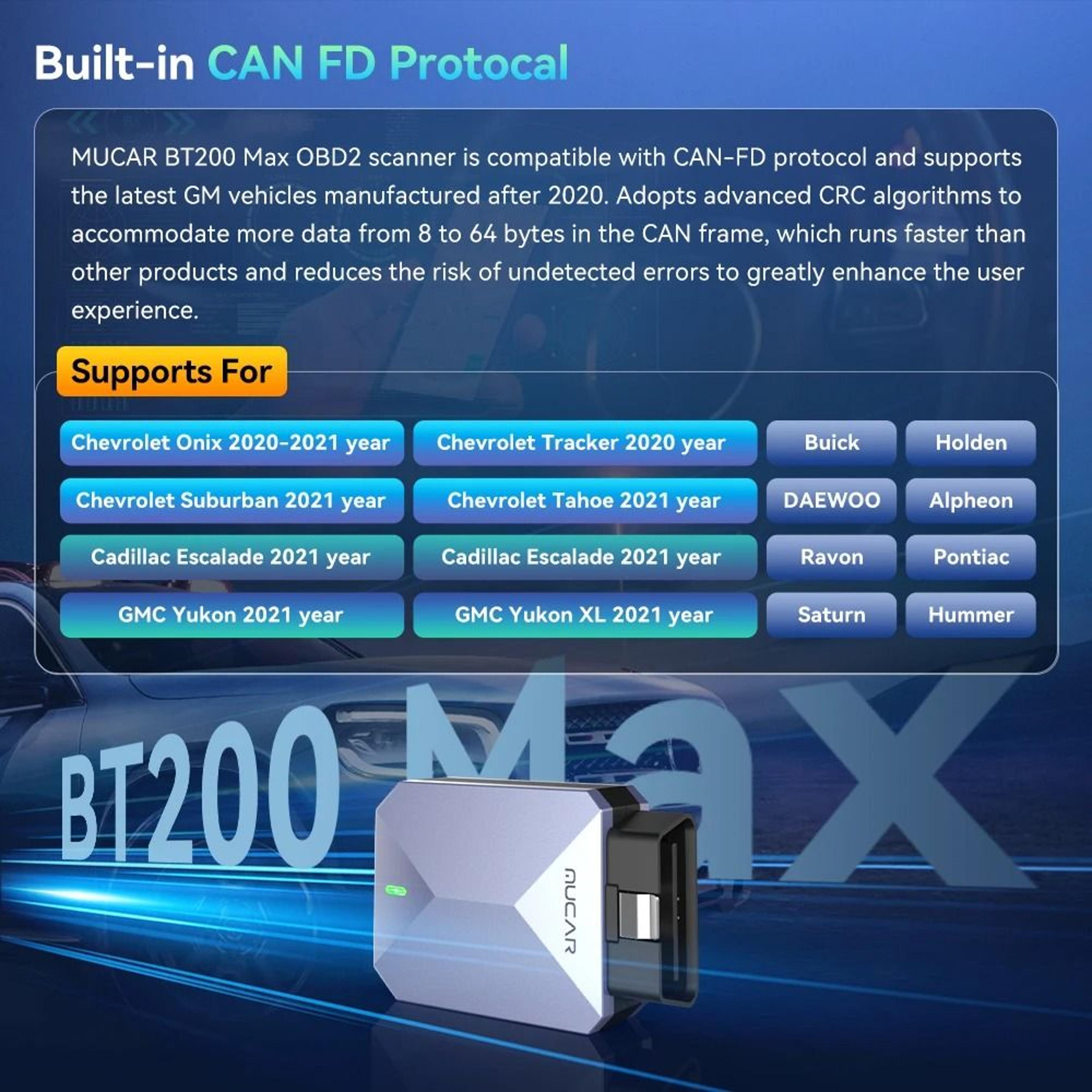 MUCAR BT200 MAX ProGrade Bidirectional OBD2 Scanner 1