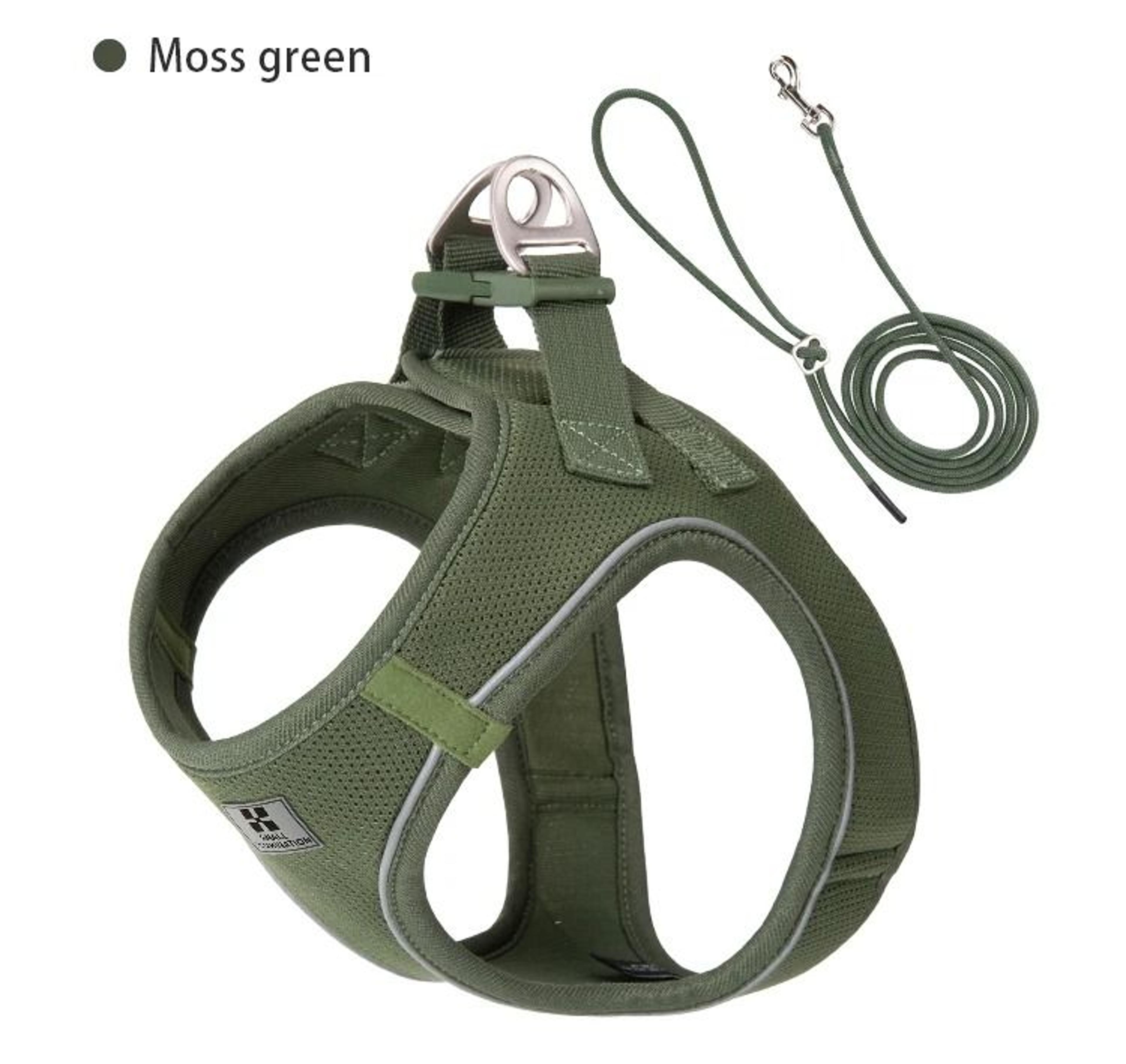 Reflective Adjustable Mesh Pet Harness And Leash Set 9