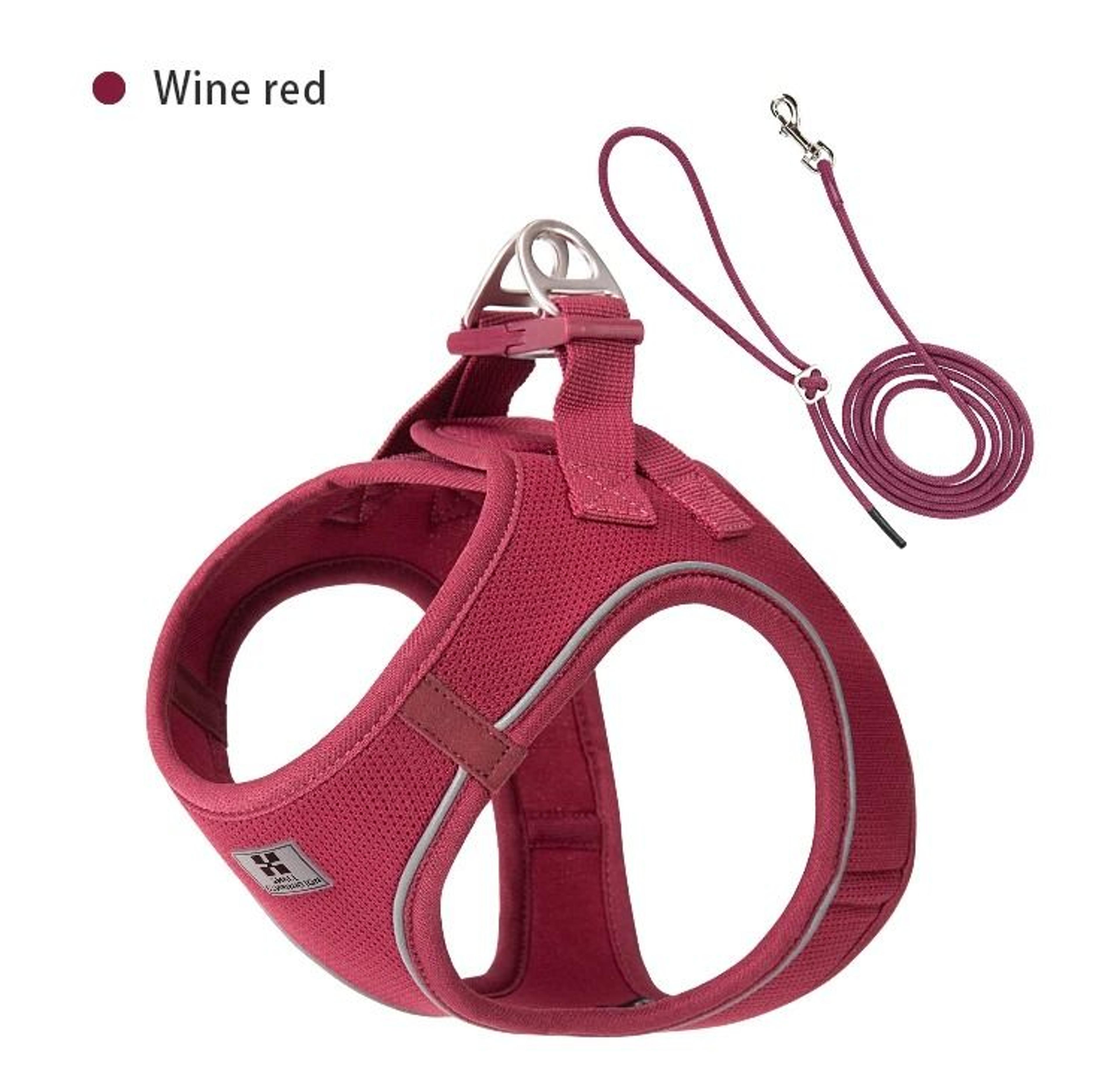 Reflective Adjustable Mesh Pet Harness And Leash Set 11