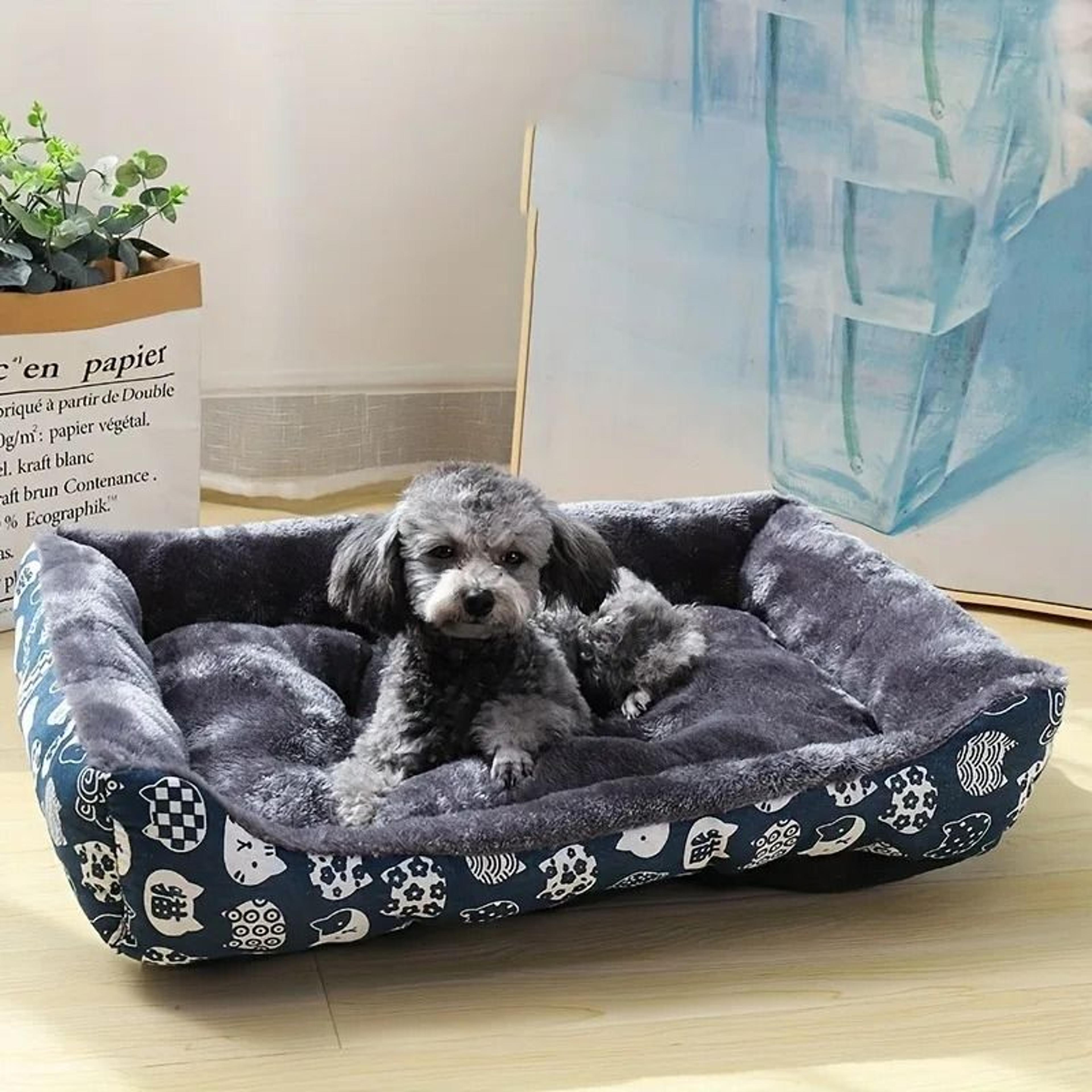 Plush Orthopedic Pet Sofa Bed And Crate Mat 3
