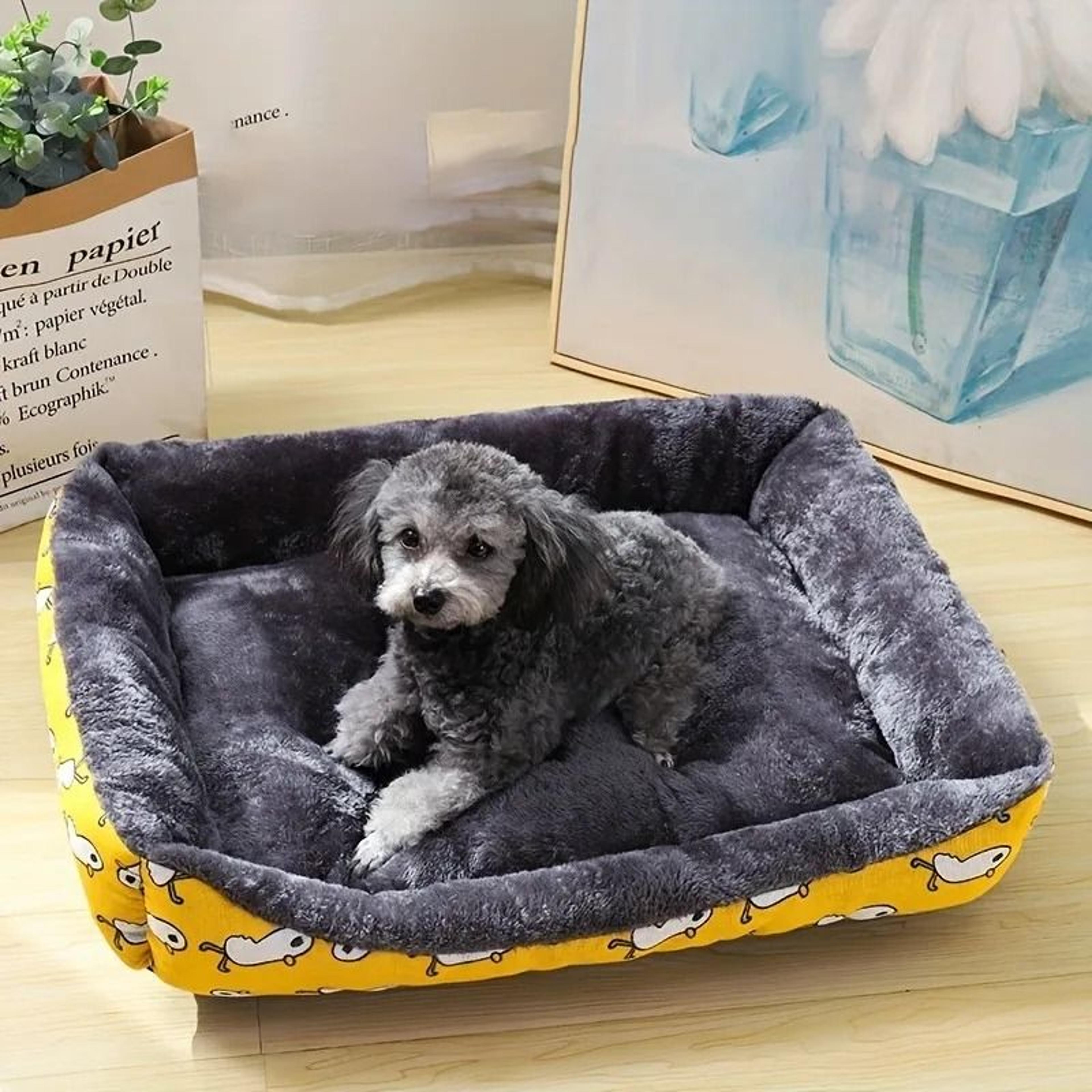 Plush Orthopedic Pet Sofa Bed And Crate Mat 4