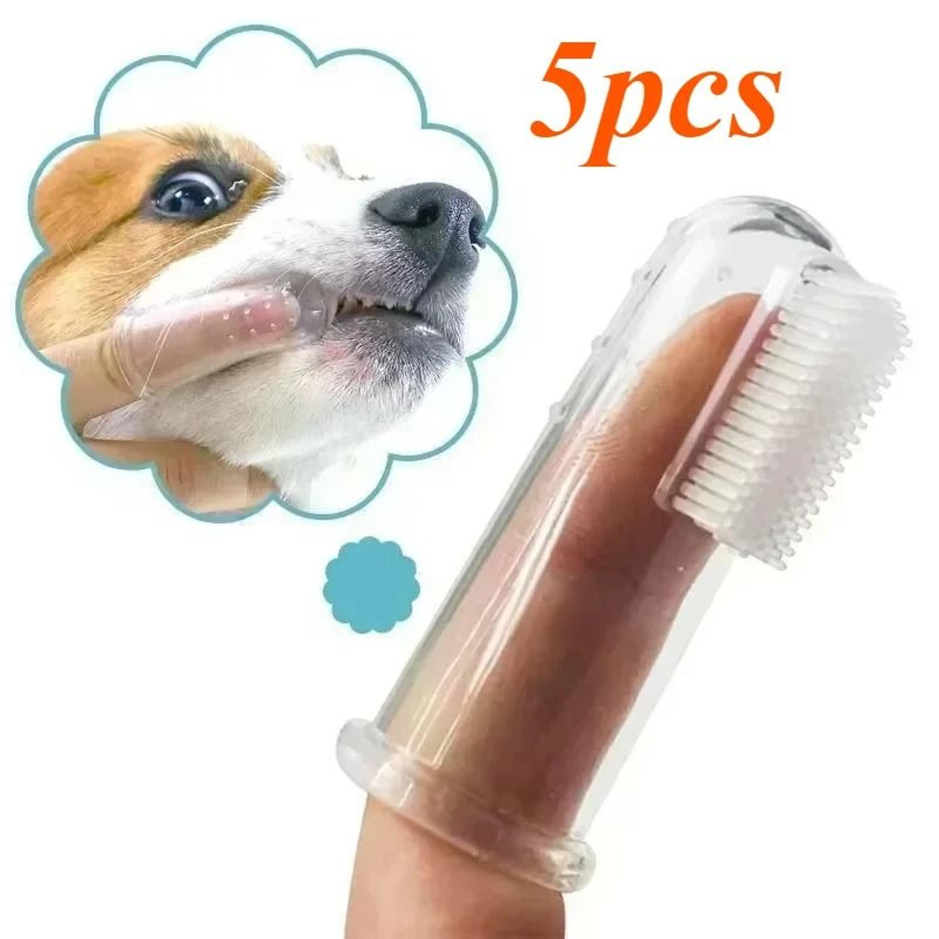 super soft silicone pet finger toothbrush set (5-pack)