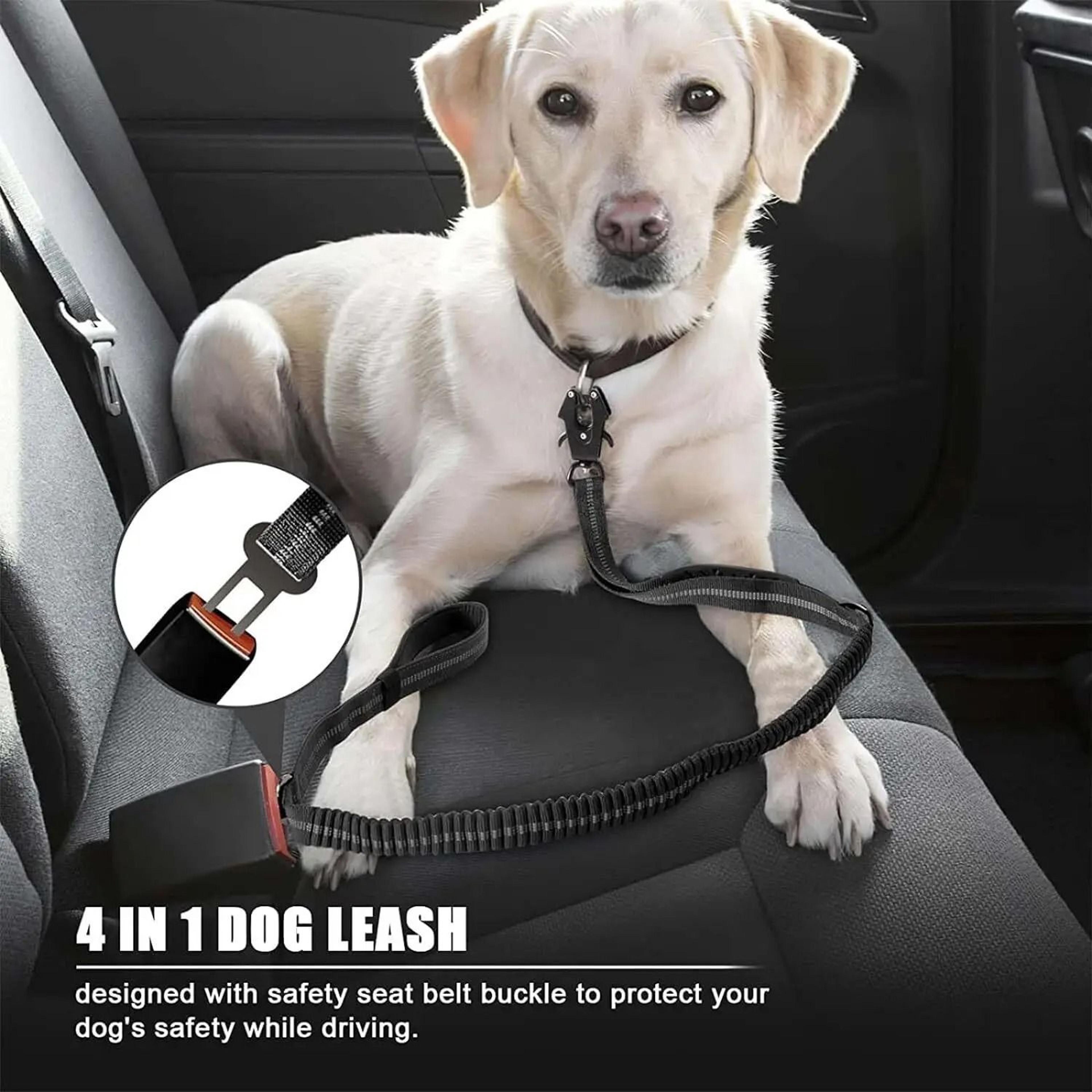 Shock Absorbing Tactical Dog Leash With Integrated Car Seatbelt 2