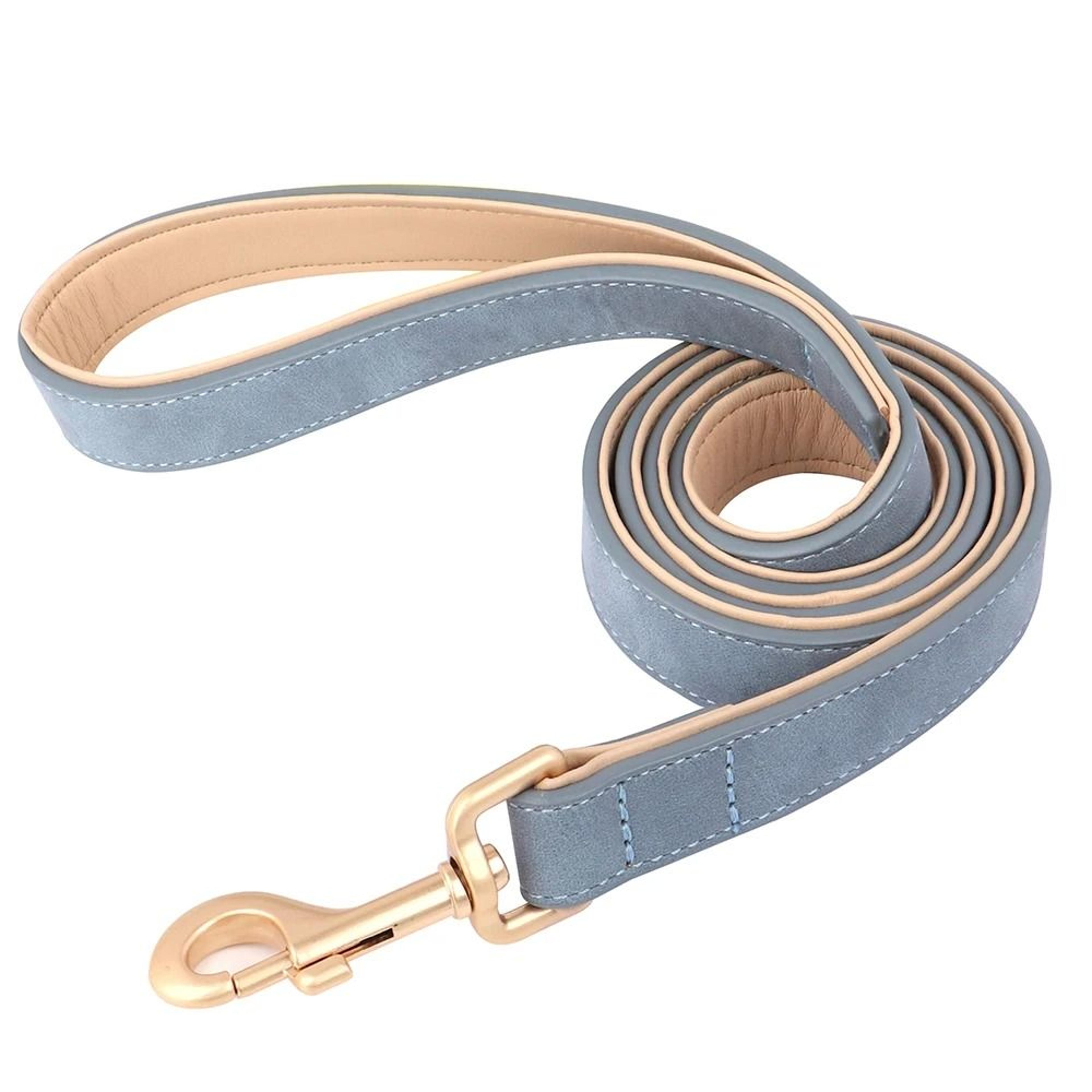 Soft Padded PU Leather Collar  Leash Set 19