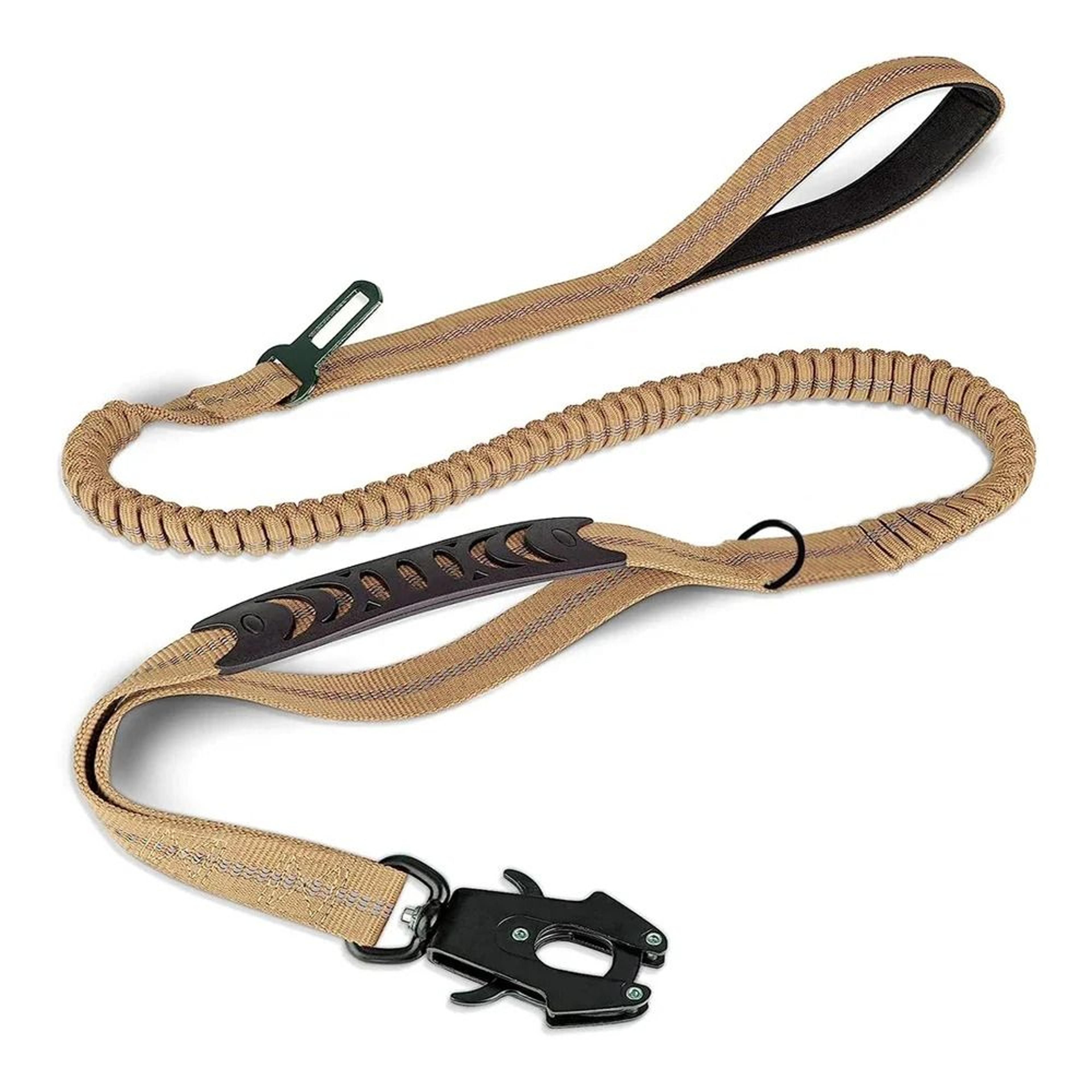 Tactical Bungee ShockAbsorbing Leash With Integrated Car Safety Buckle 9