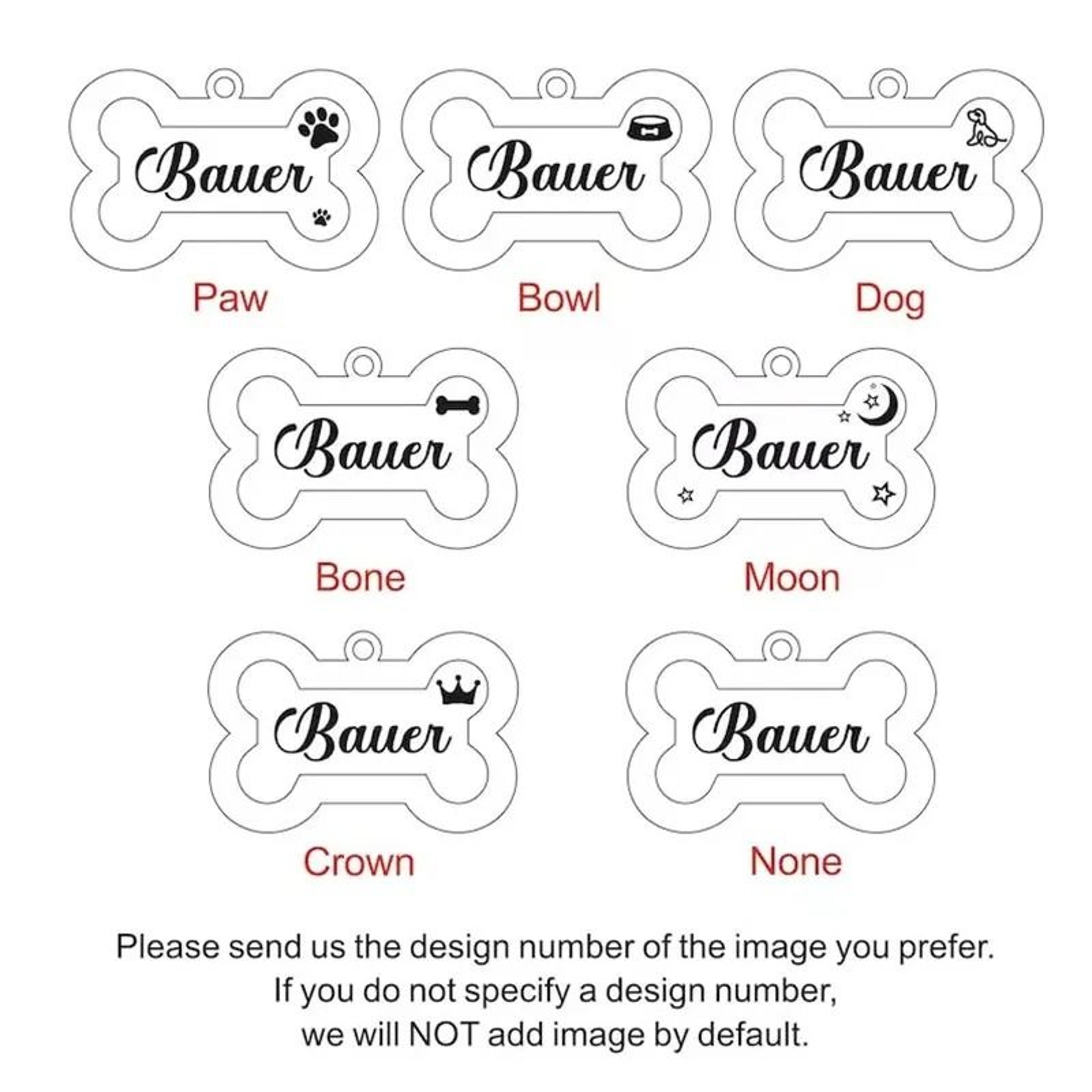 DoubleSided Glitter AntiLost Pet ID Tag 4