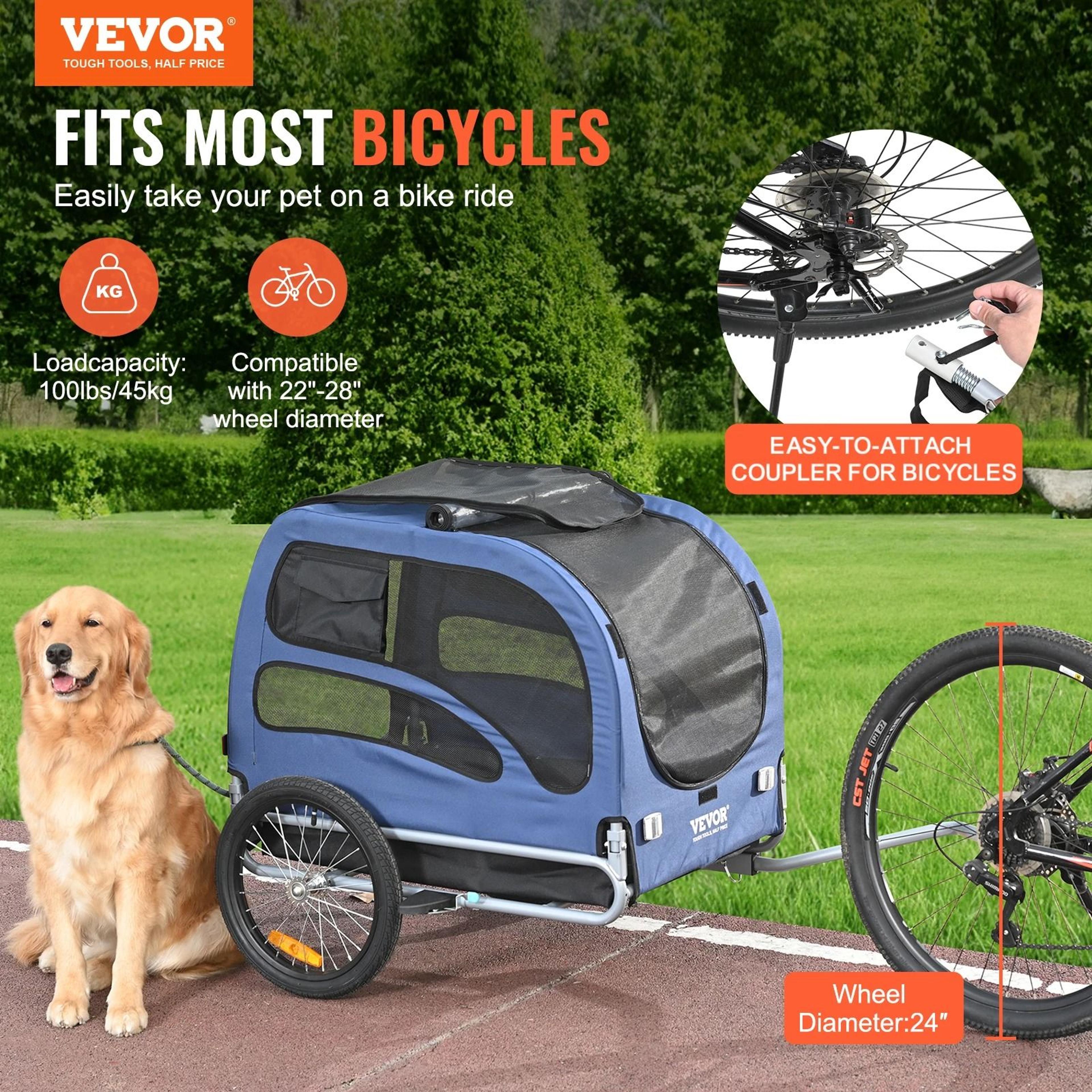 SucceBuy 100lbs Bicycle Pet Trailer 1