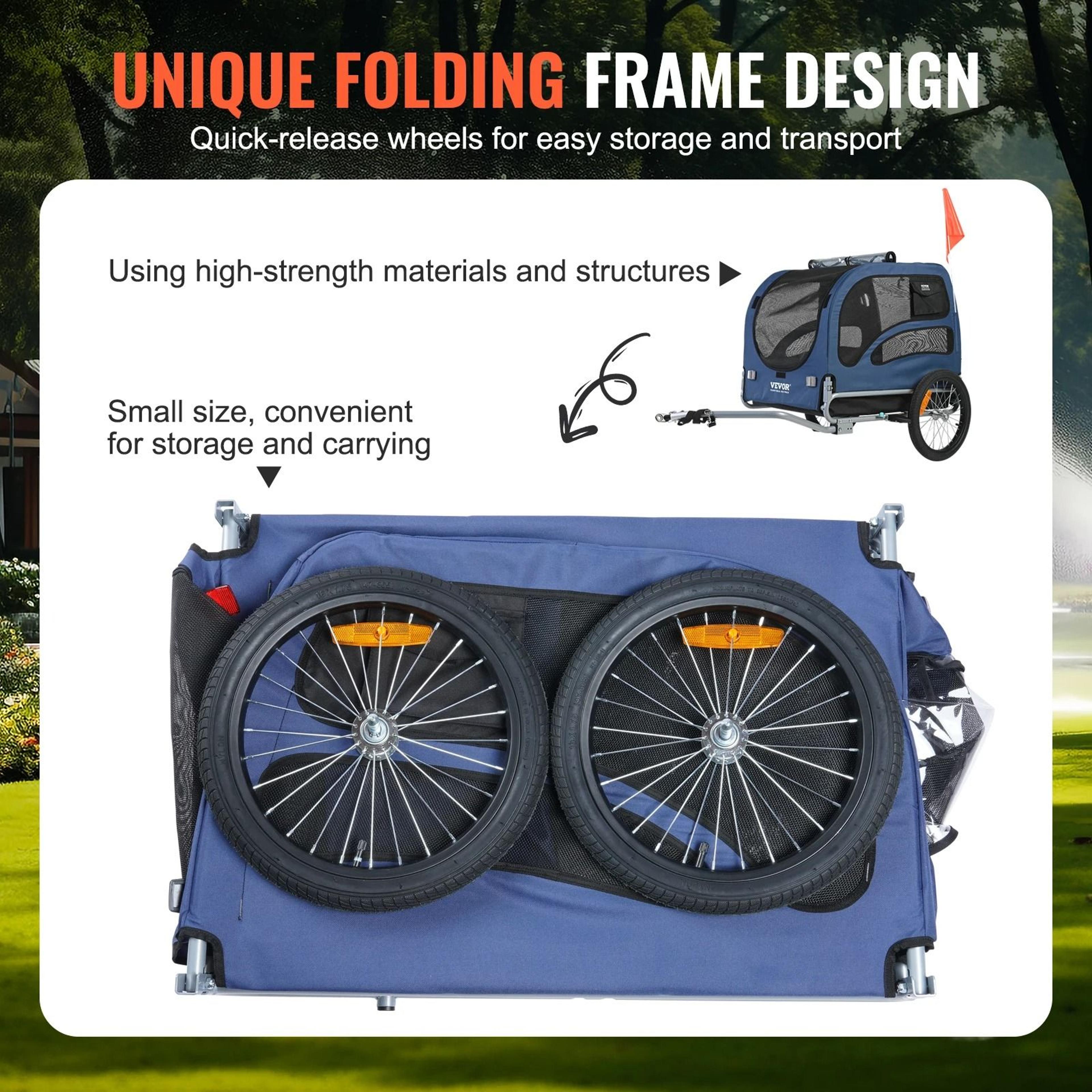 SucceBuy 100lbs Bicycle Pet Trailer 5