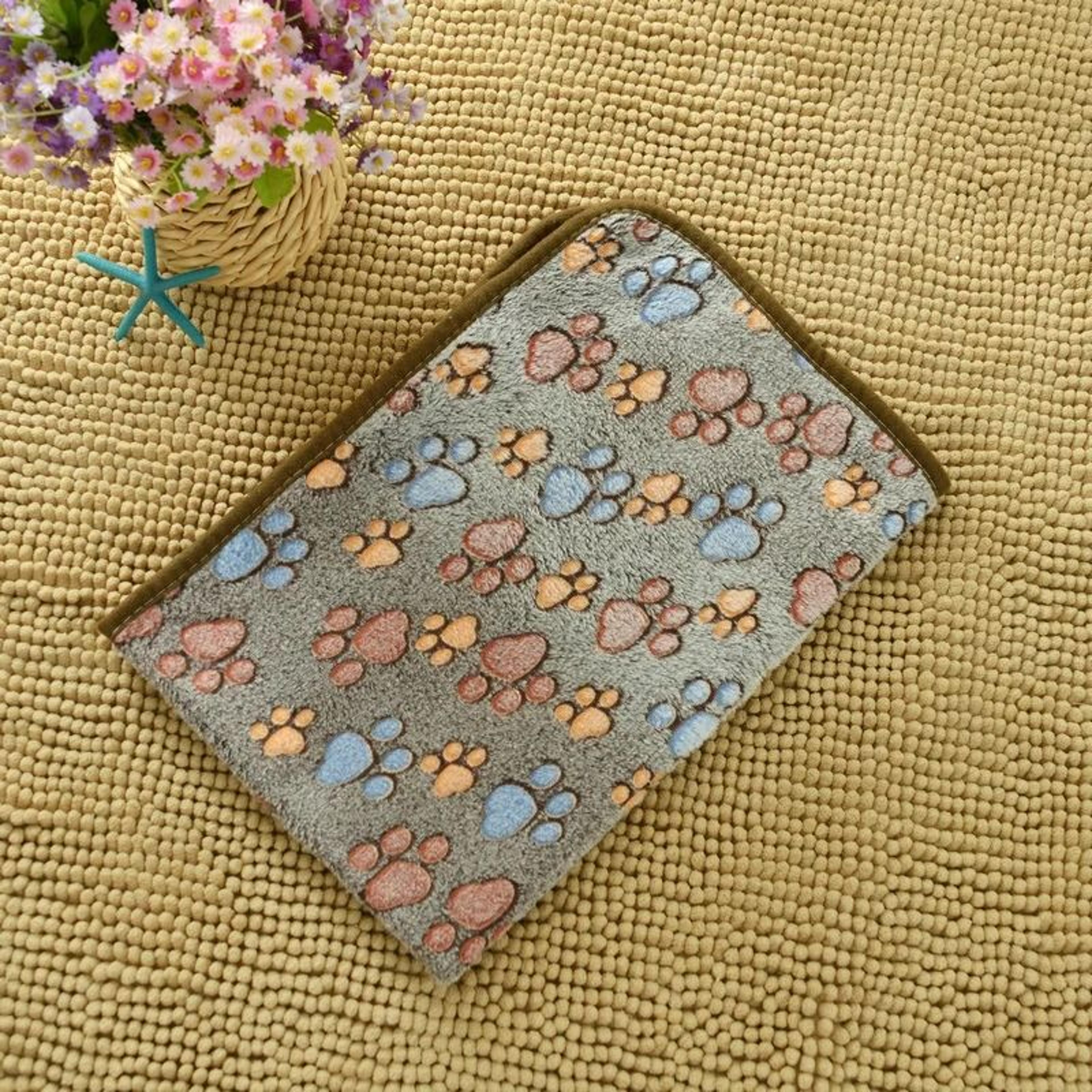 Cozy PawPrint Flannel Pet Blanket 10