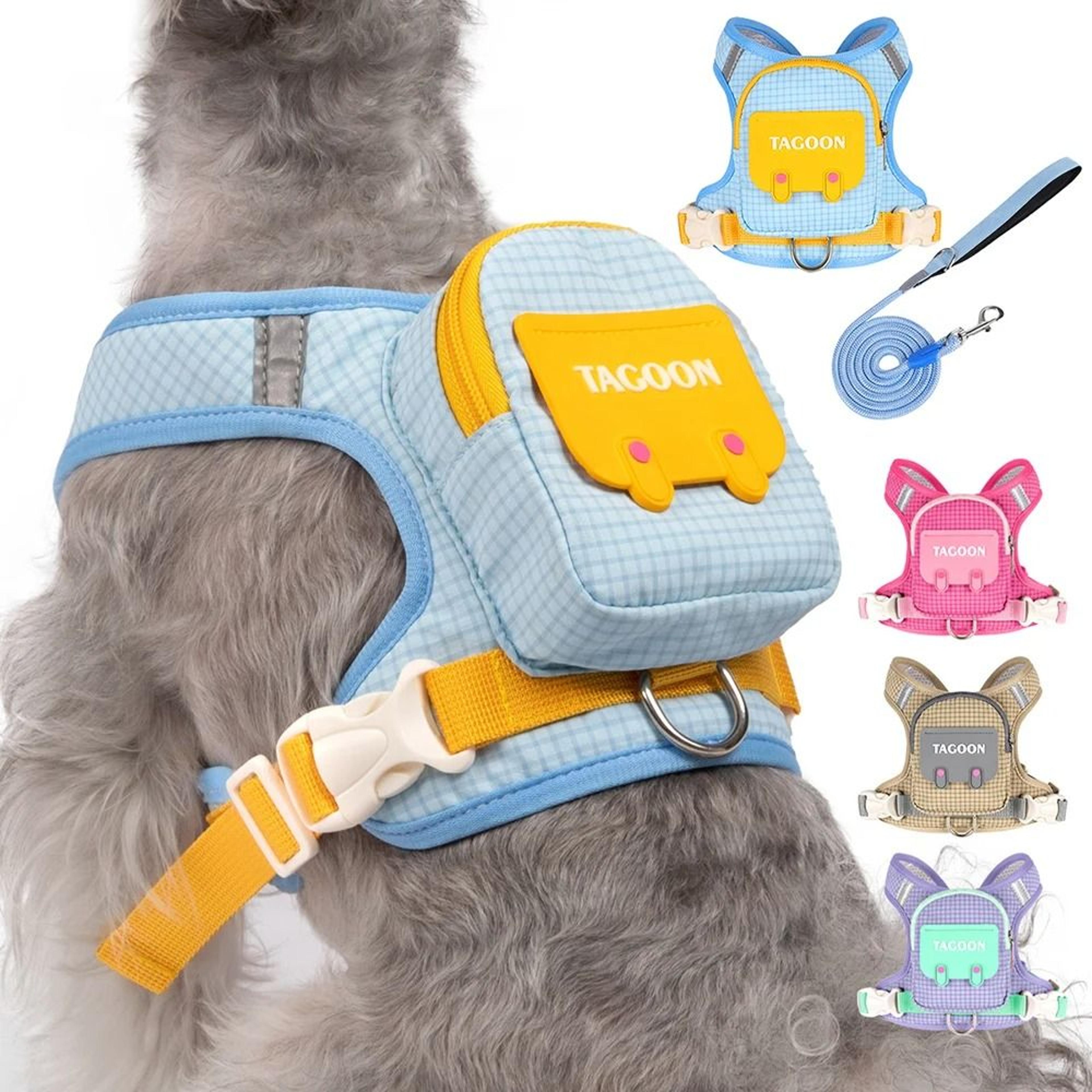 Reflective Pet Harness With Integrated Backpack 1