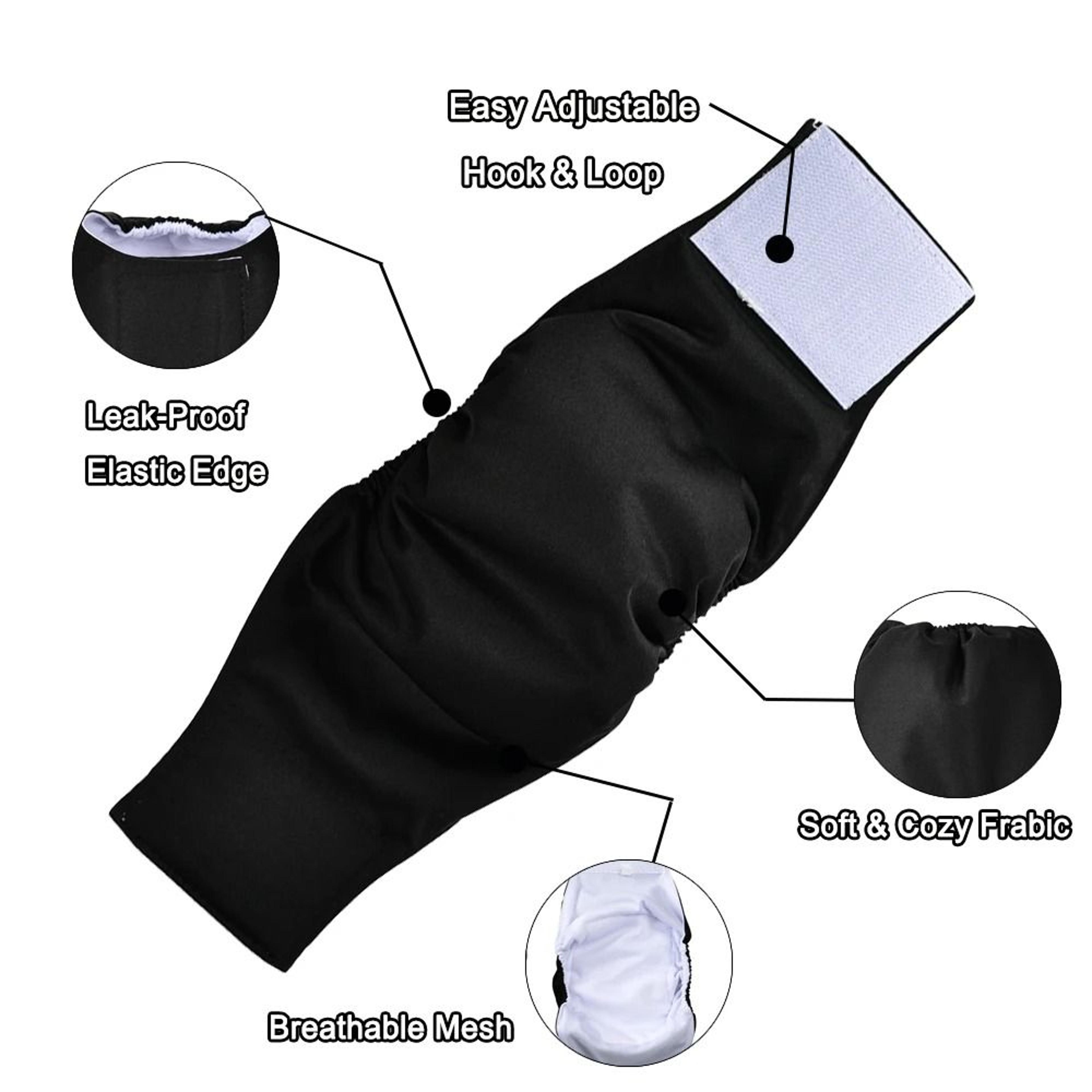 3Pack Reusable Male Dog Belly Bands 2