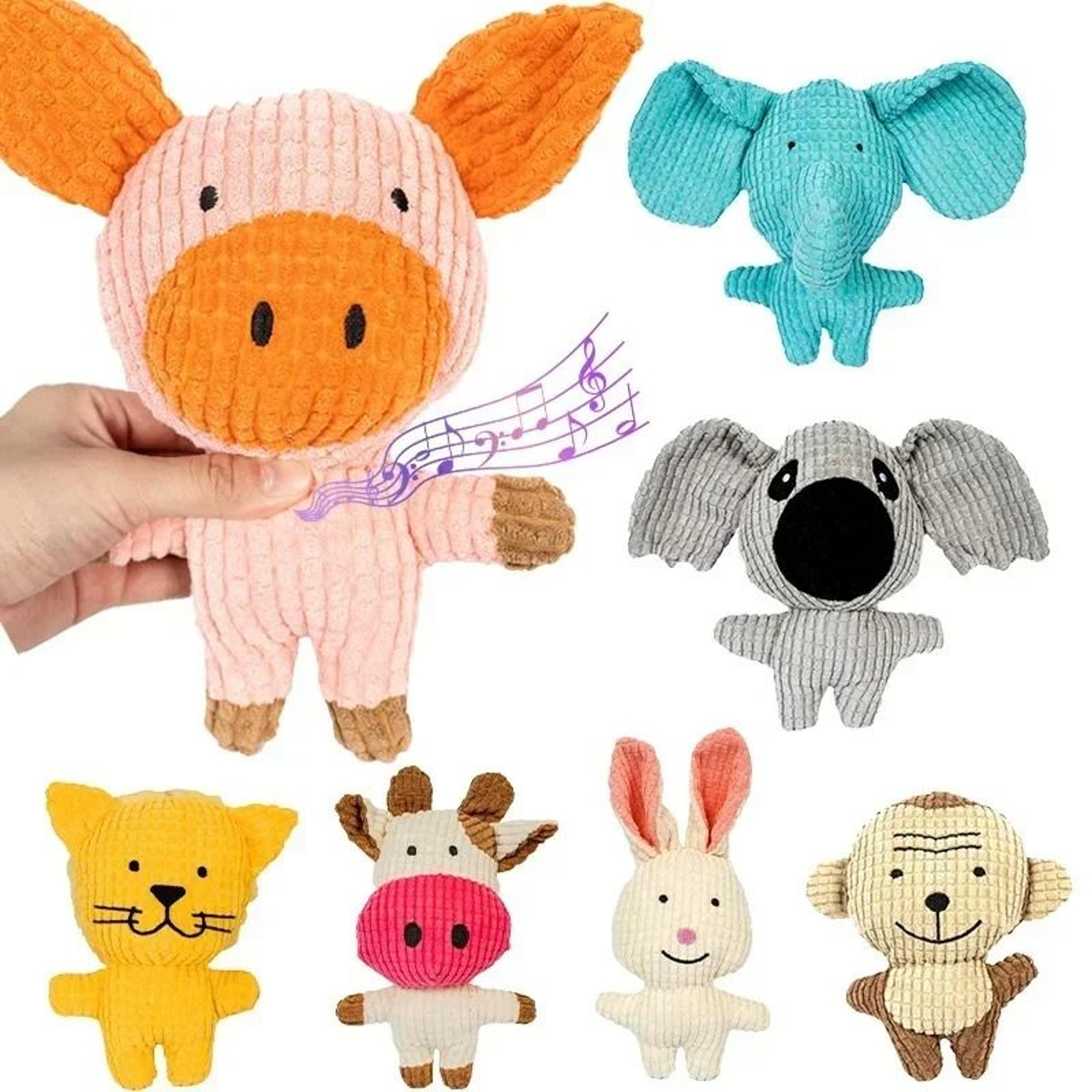 soft plush interactive squeaky companion