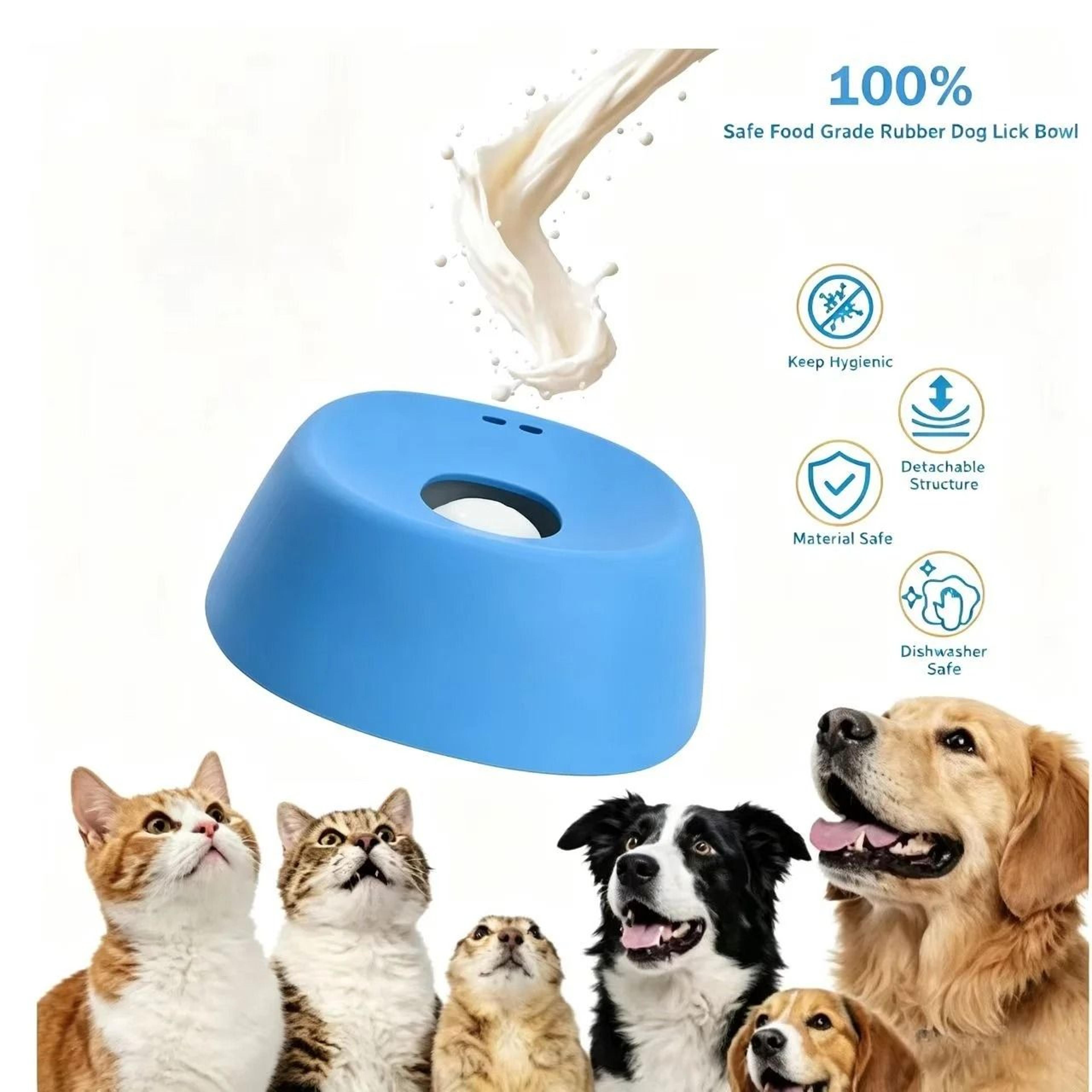 2-in-1 anti-choking slow feeder & lick bowl