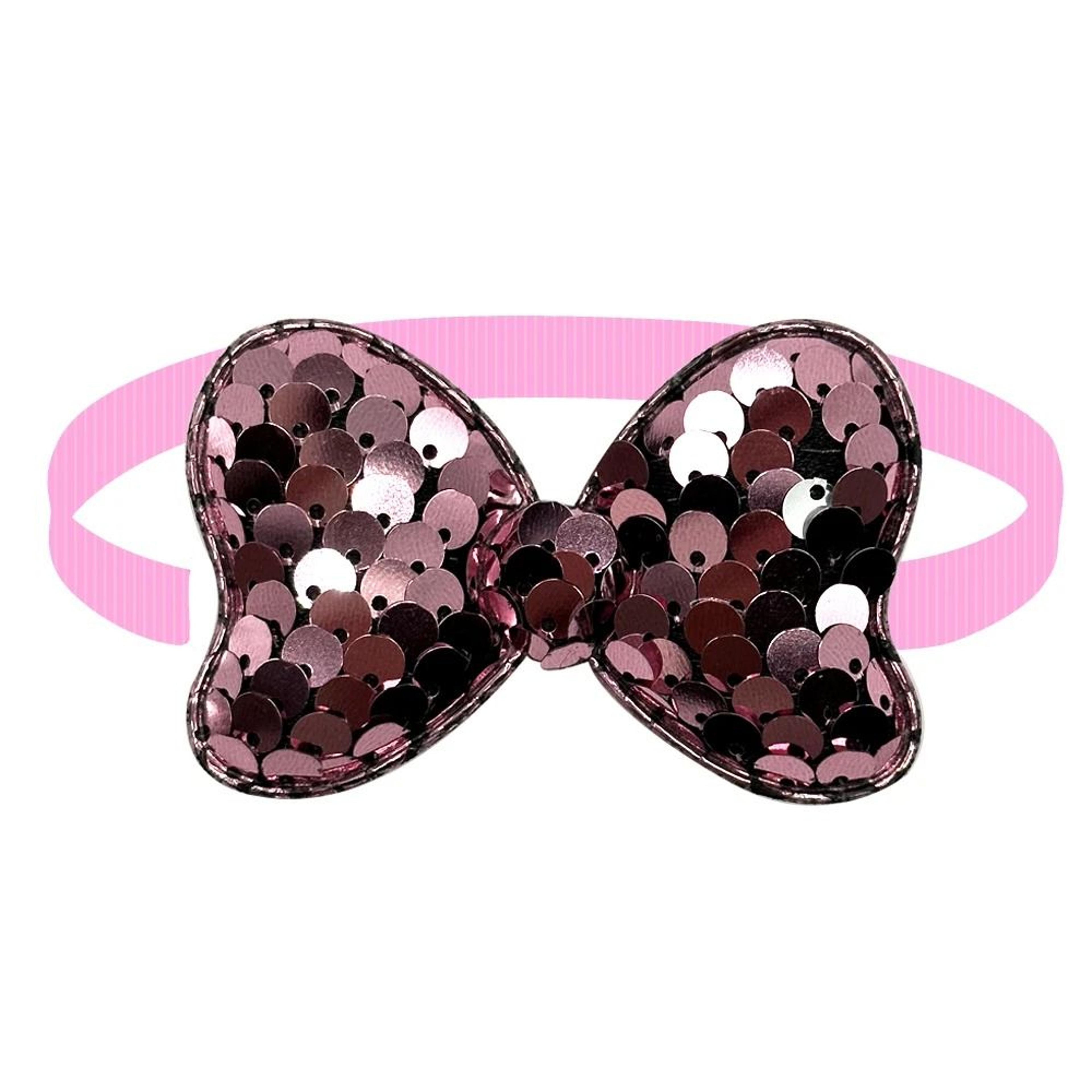 Dazzling Rainbow Sequin Pet Bow Tie Set 1