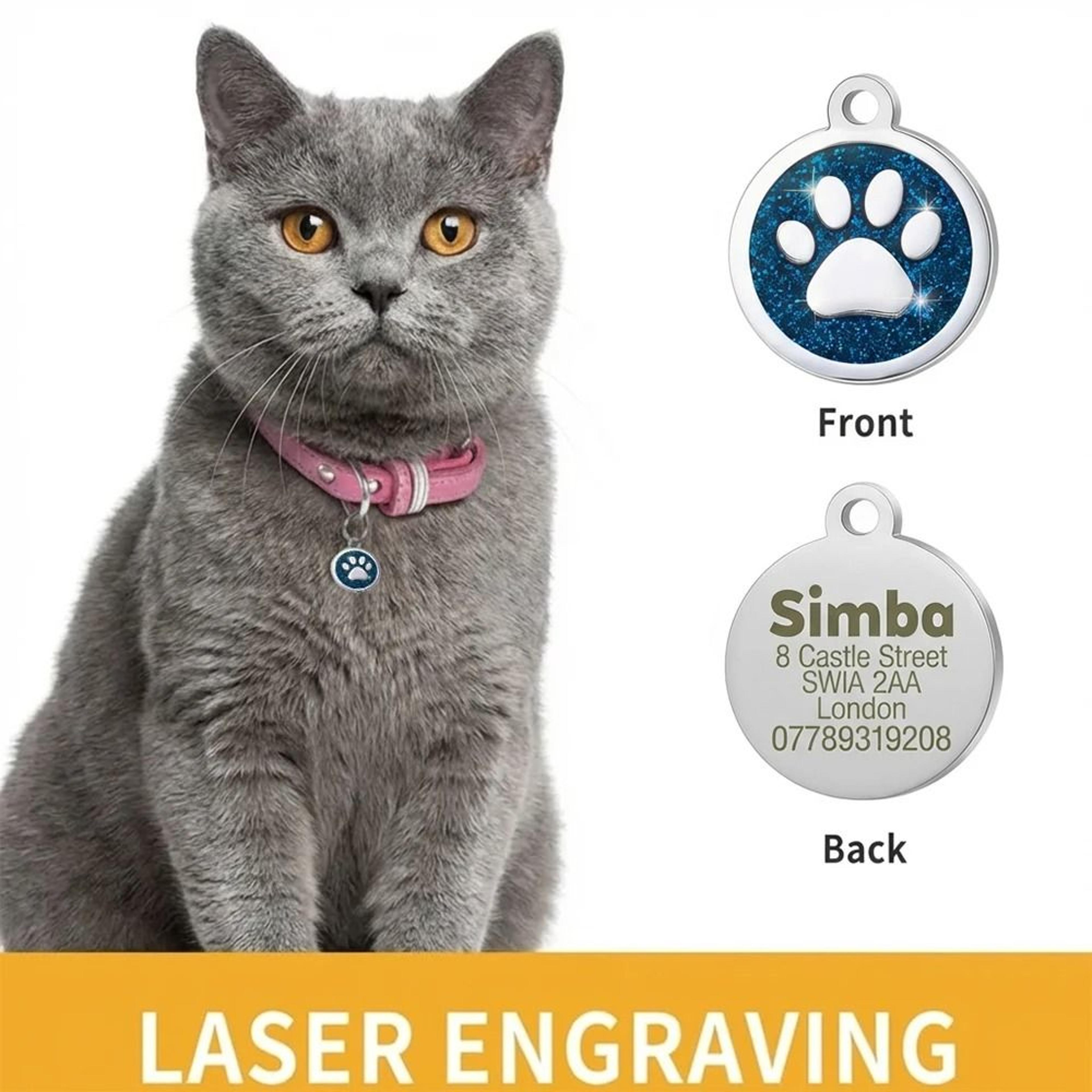 SparkleGuard Personalized Glitter Pet ID Tag 4