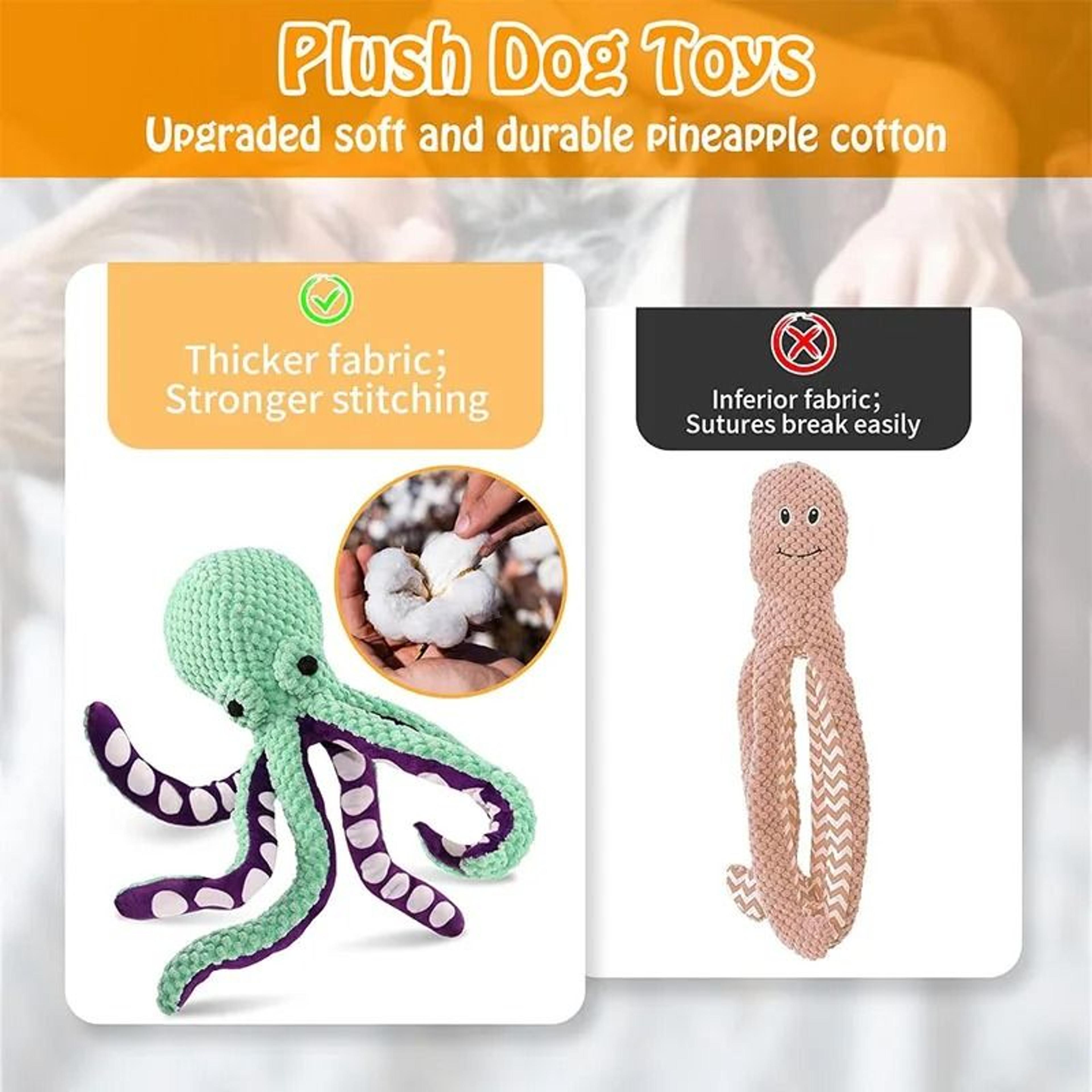 OctoFlex Interactive Squeaky Plush 5
