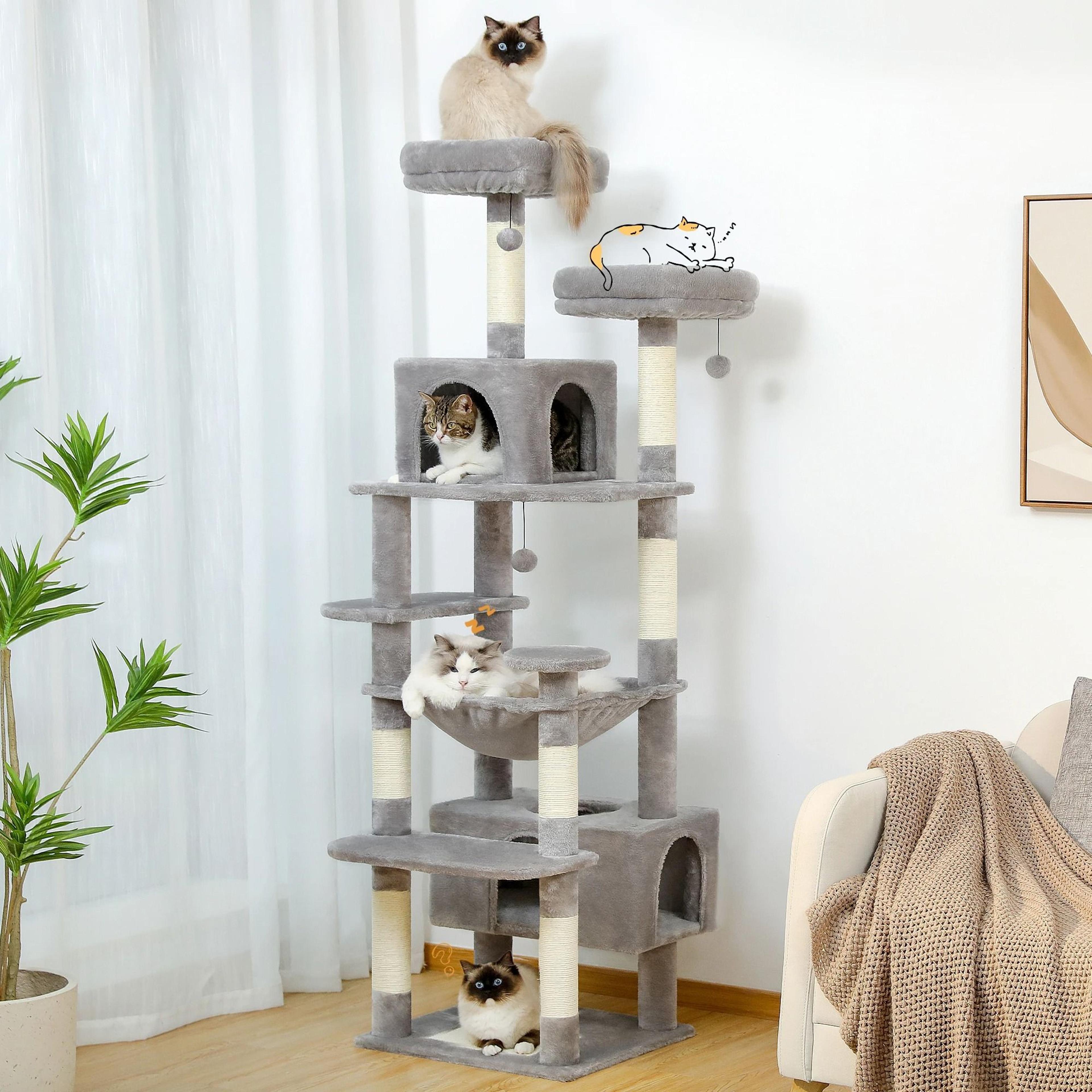 apex-level multi-tier cat mansion & activity center