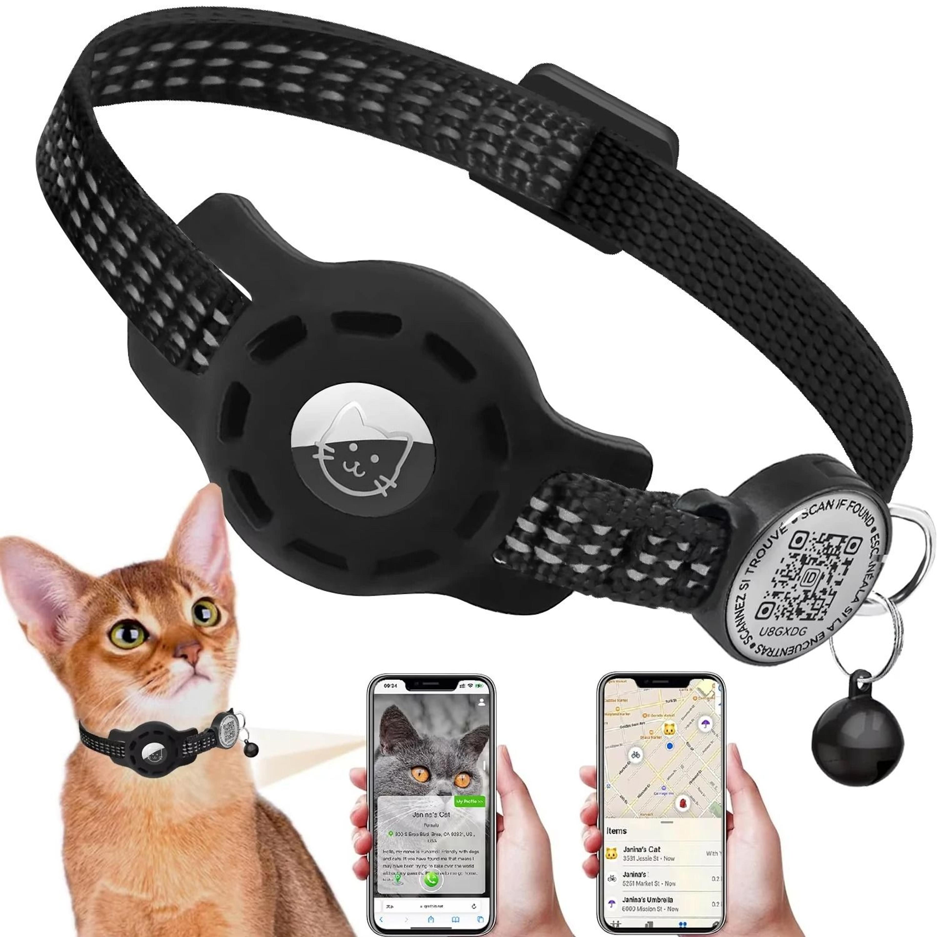 reflective airtag & qr safety collar