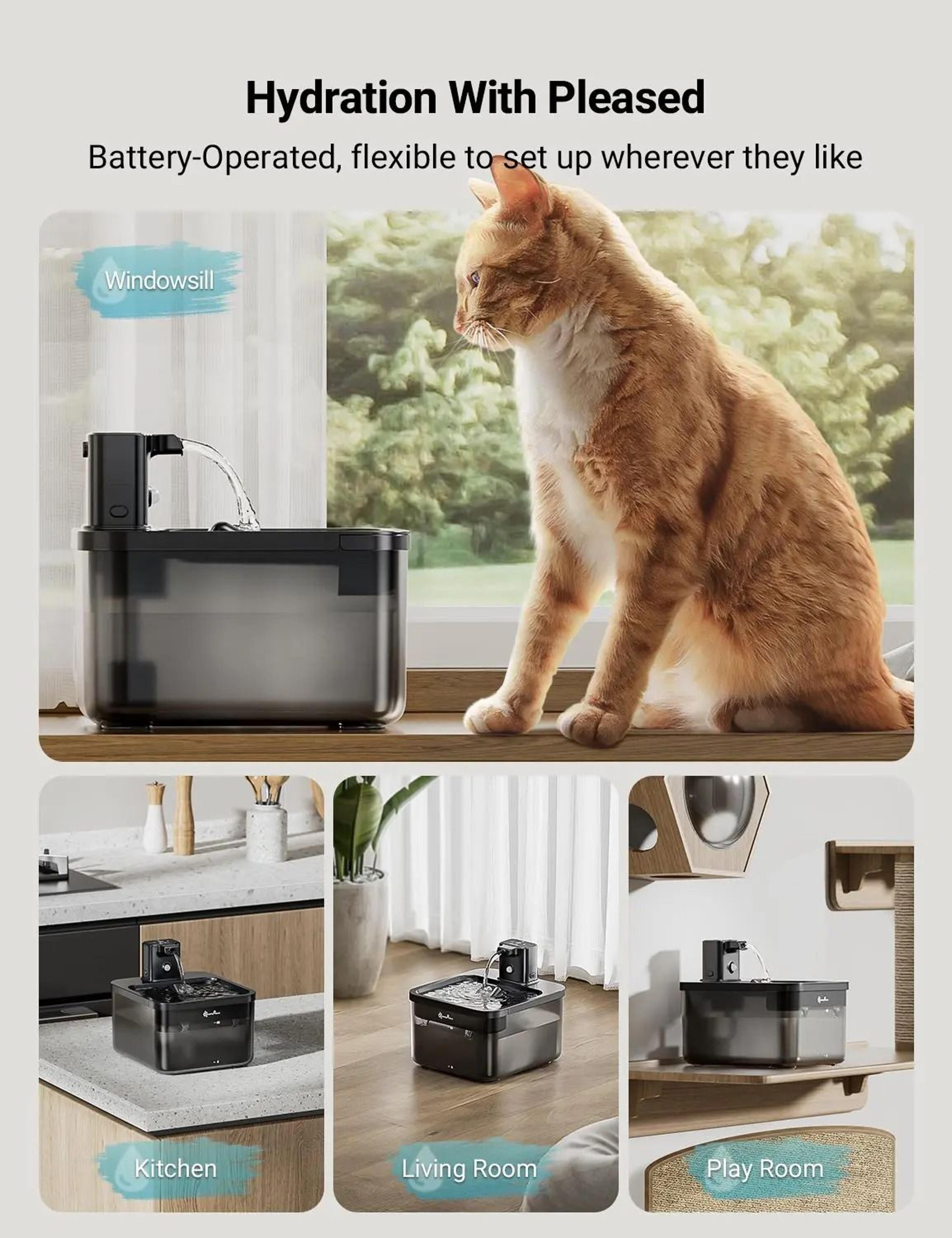 DownyPaws 25L Wireless MotionSensor Pet Fountain 1