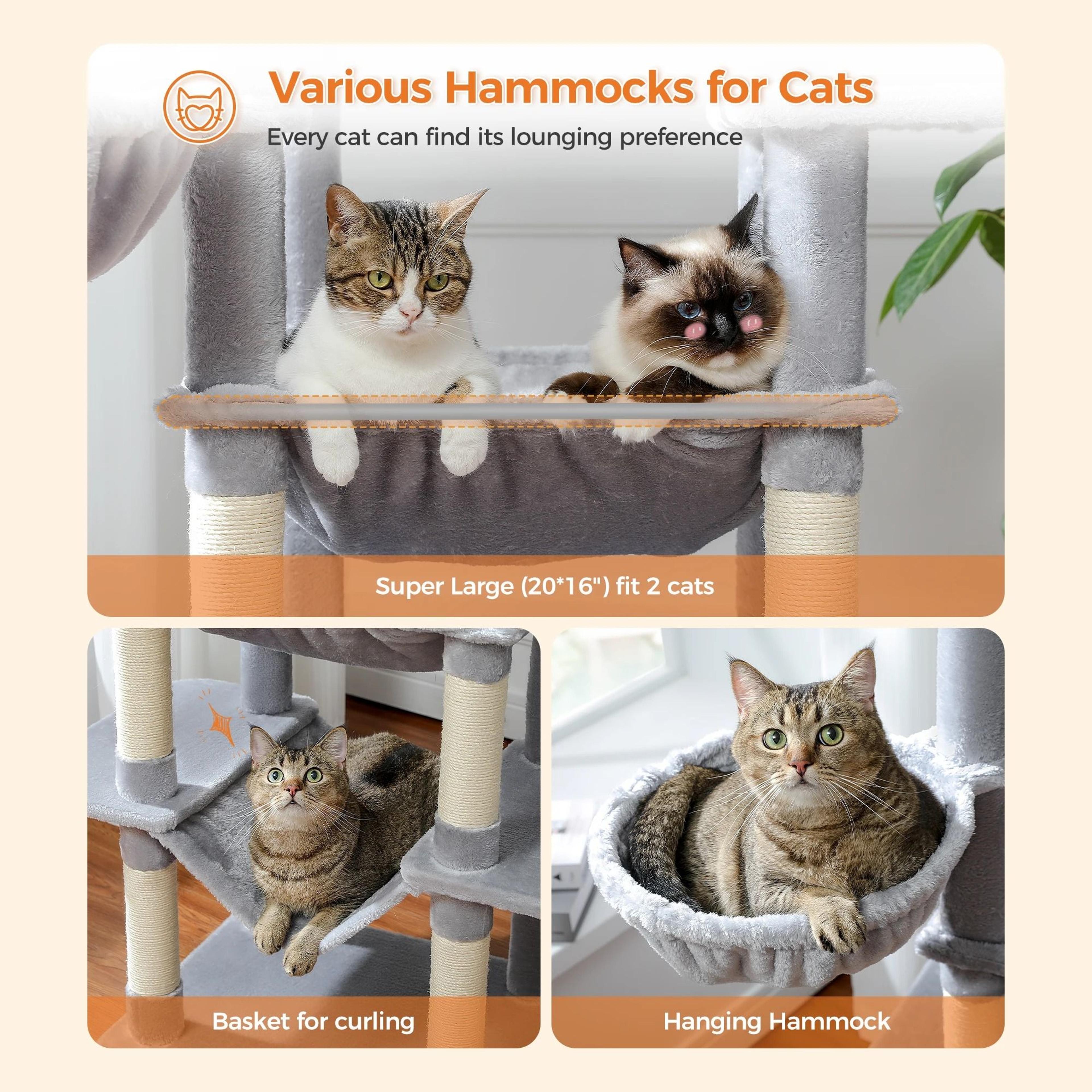 Jumbo Deluxe MultiLevel Tall Cat Tower 4
