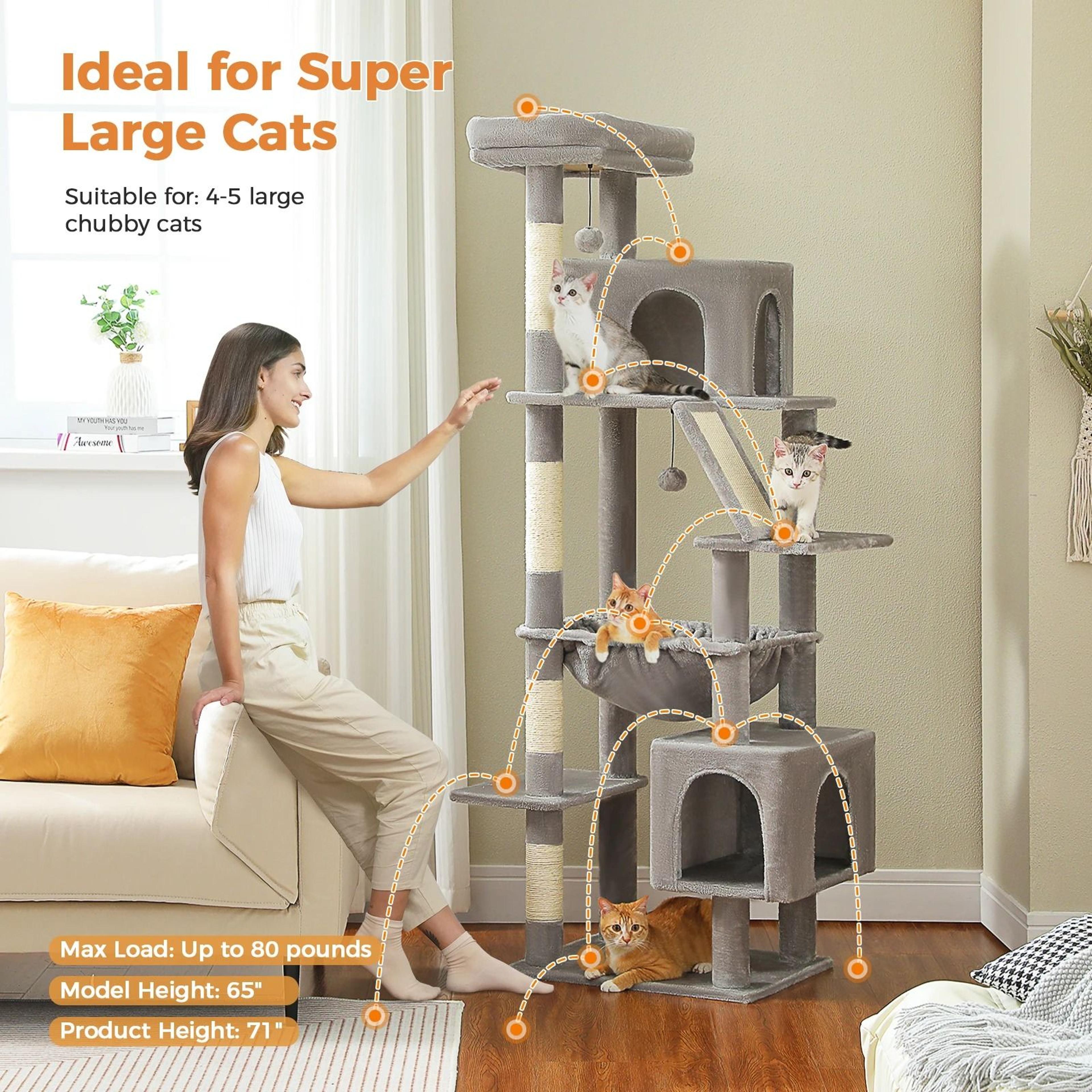 Majestic 180cm MultiLevel Estate For Large Cats 3