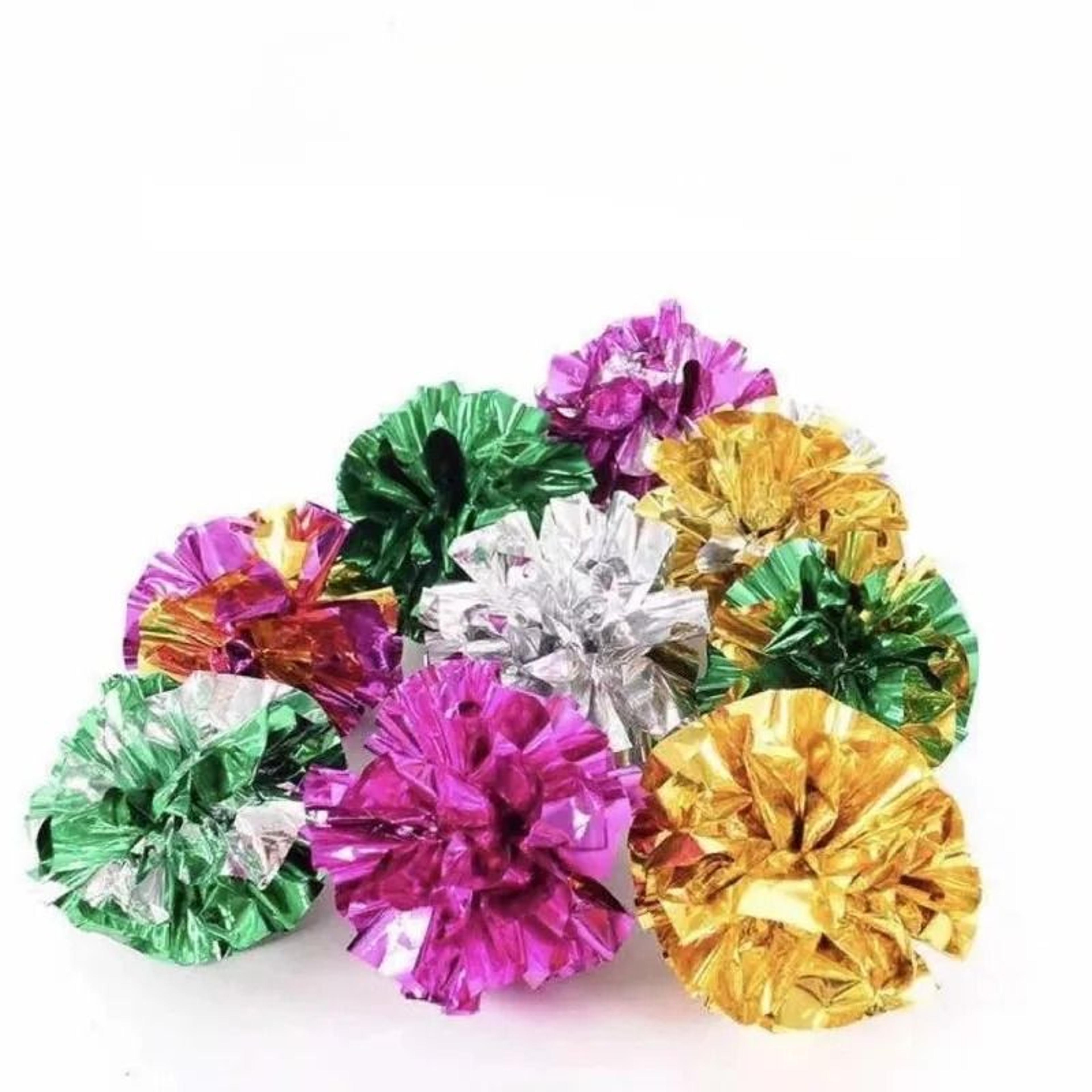 mylar crinkle foil balls (6-piece set)