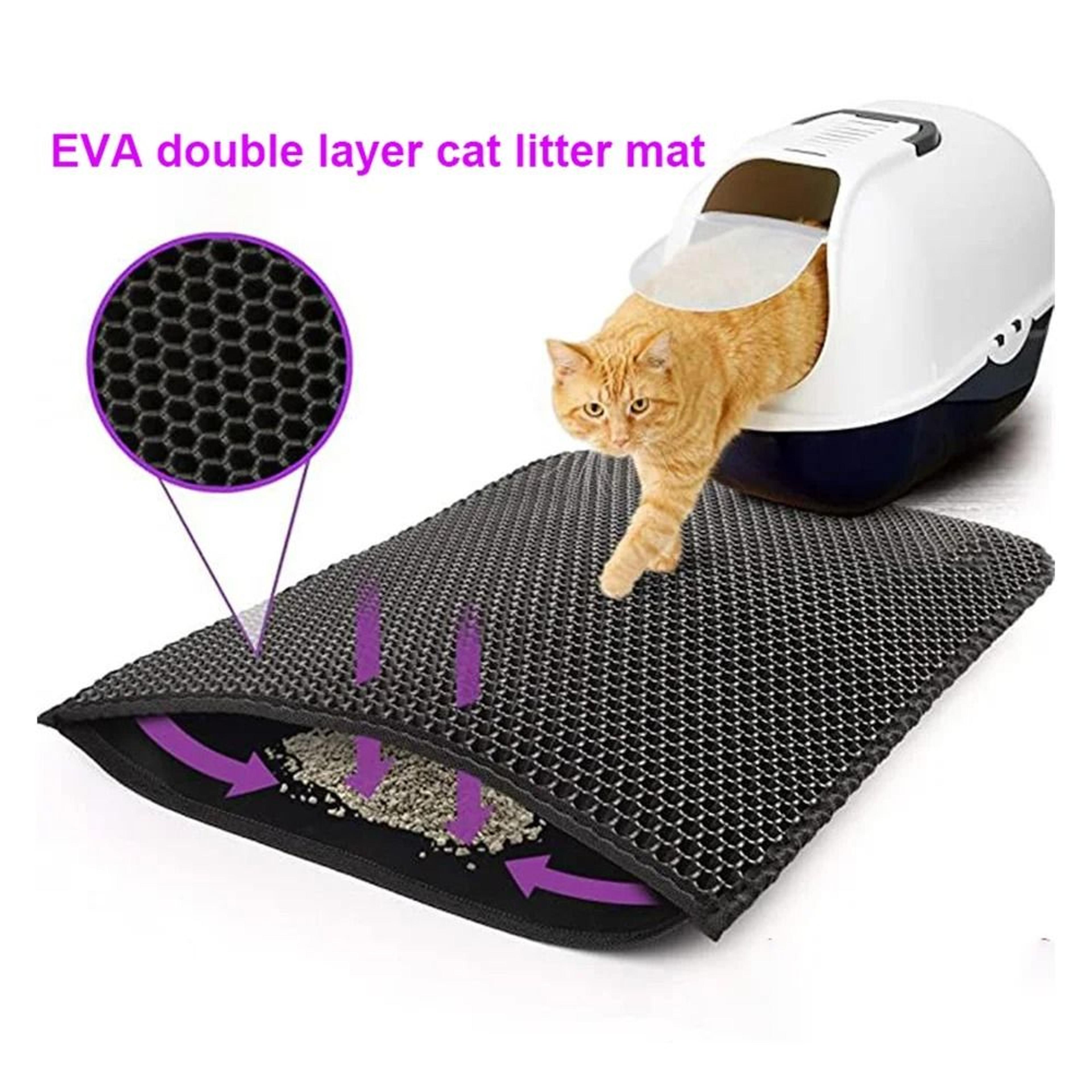 double-layer cat litter trapping mat