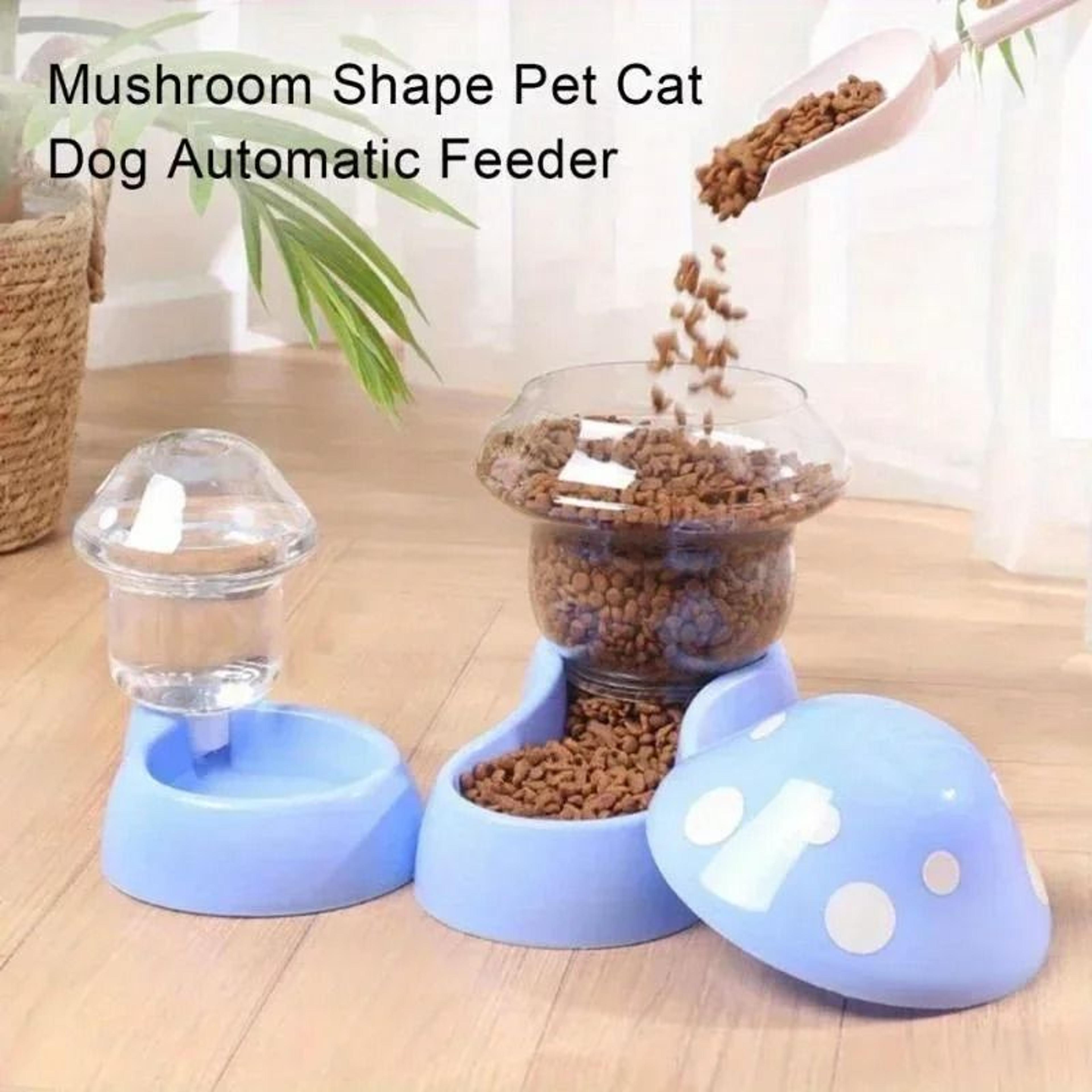 mushroom-style automatic food & water dispenser