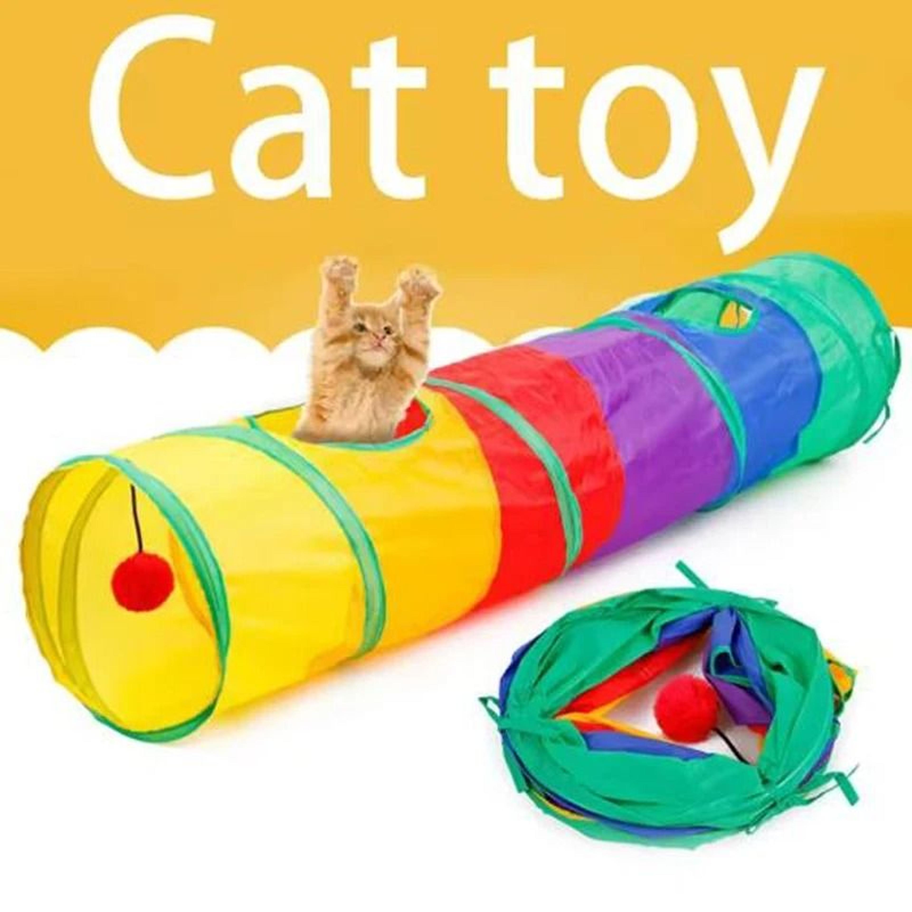 collapsible rainbow fun-run pet tunnel