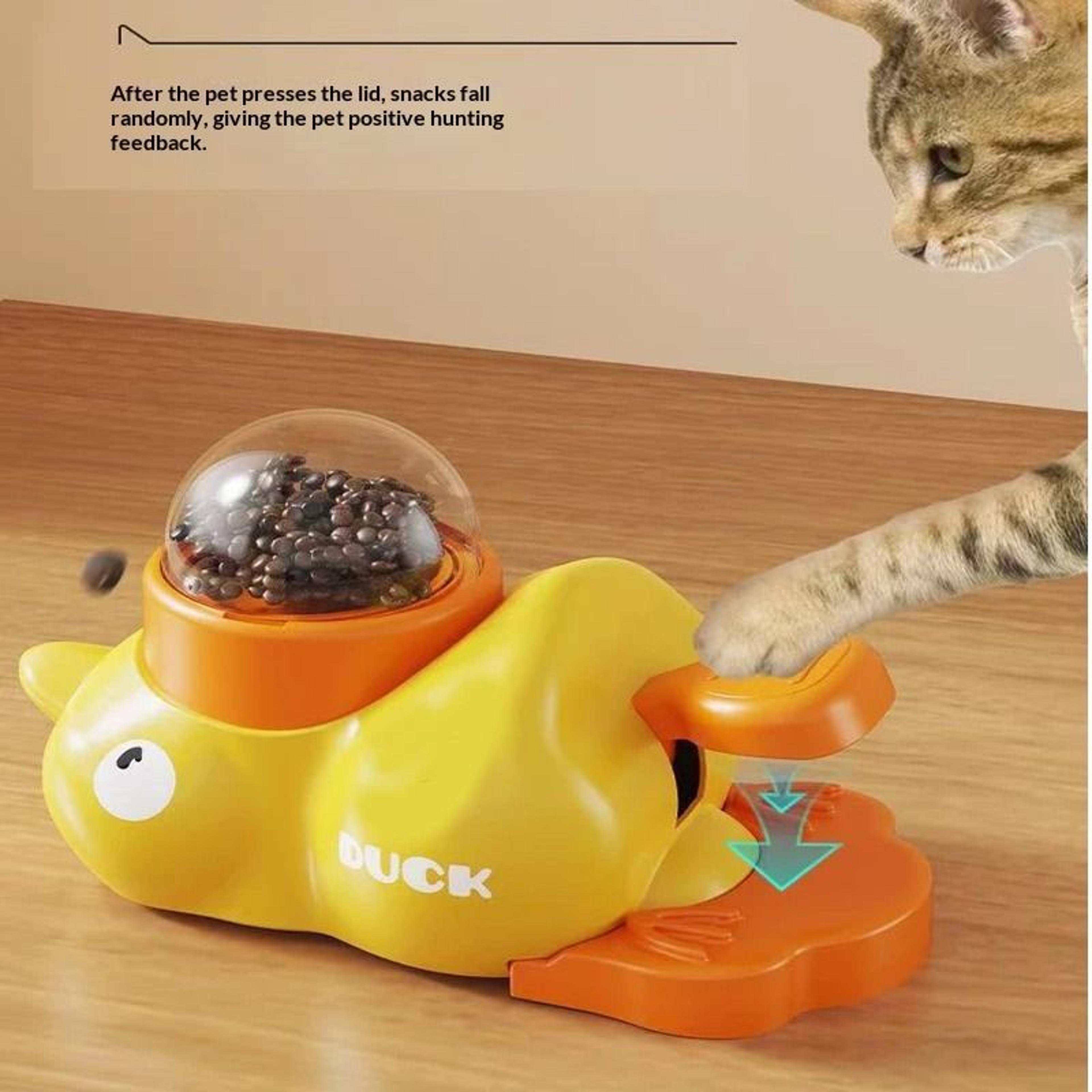 interactive "little yellow duck" treat dispenser