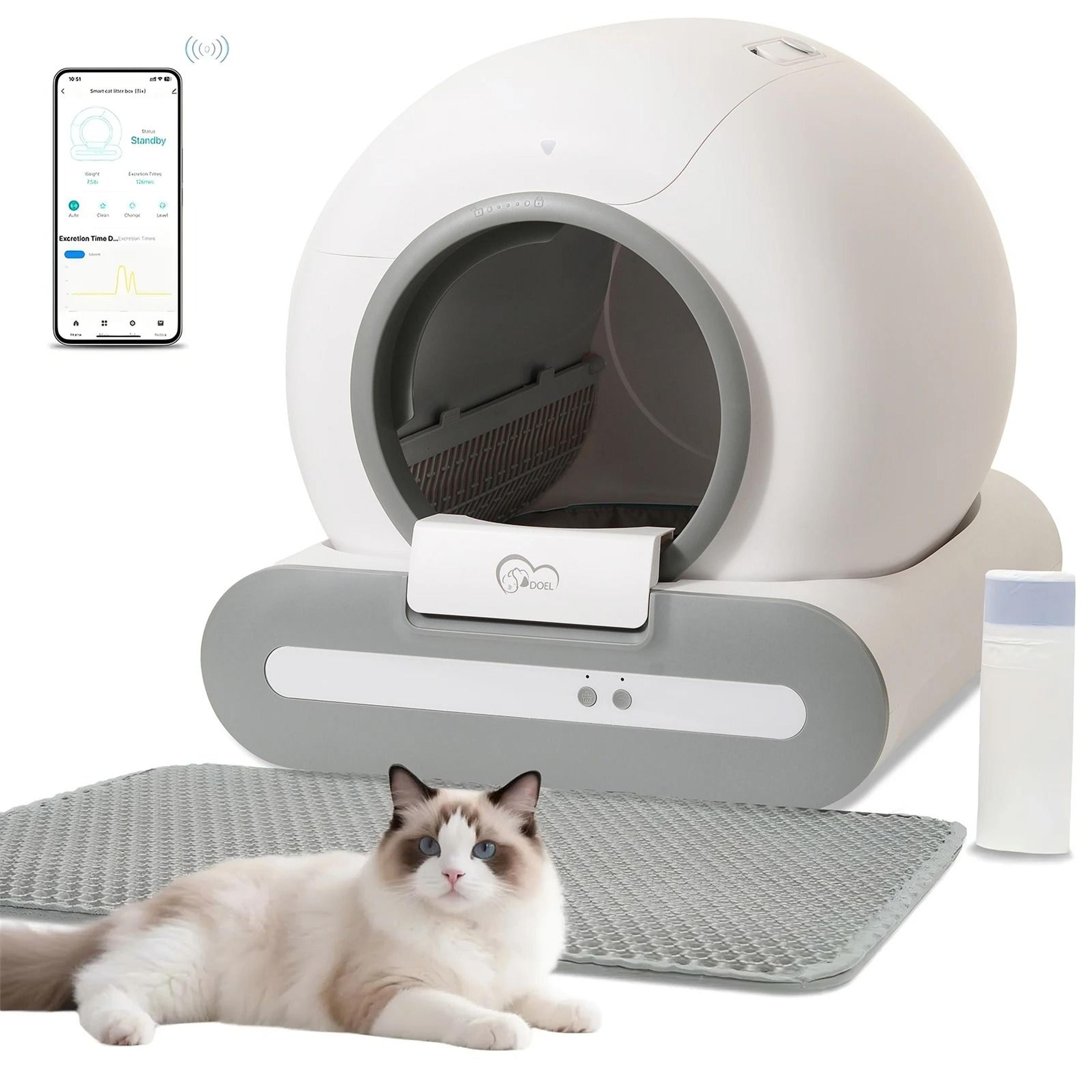 doel 65l intelligent "fresh-sphere" self-cleaning litter box