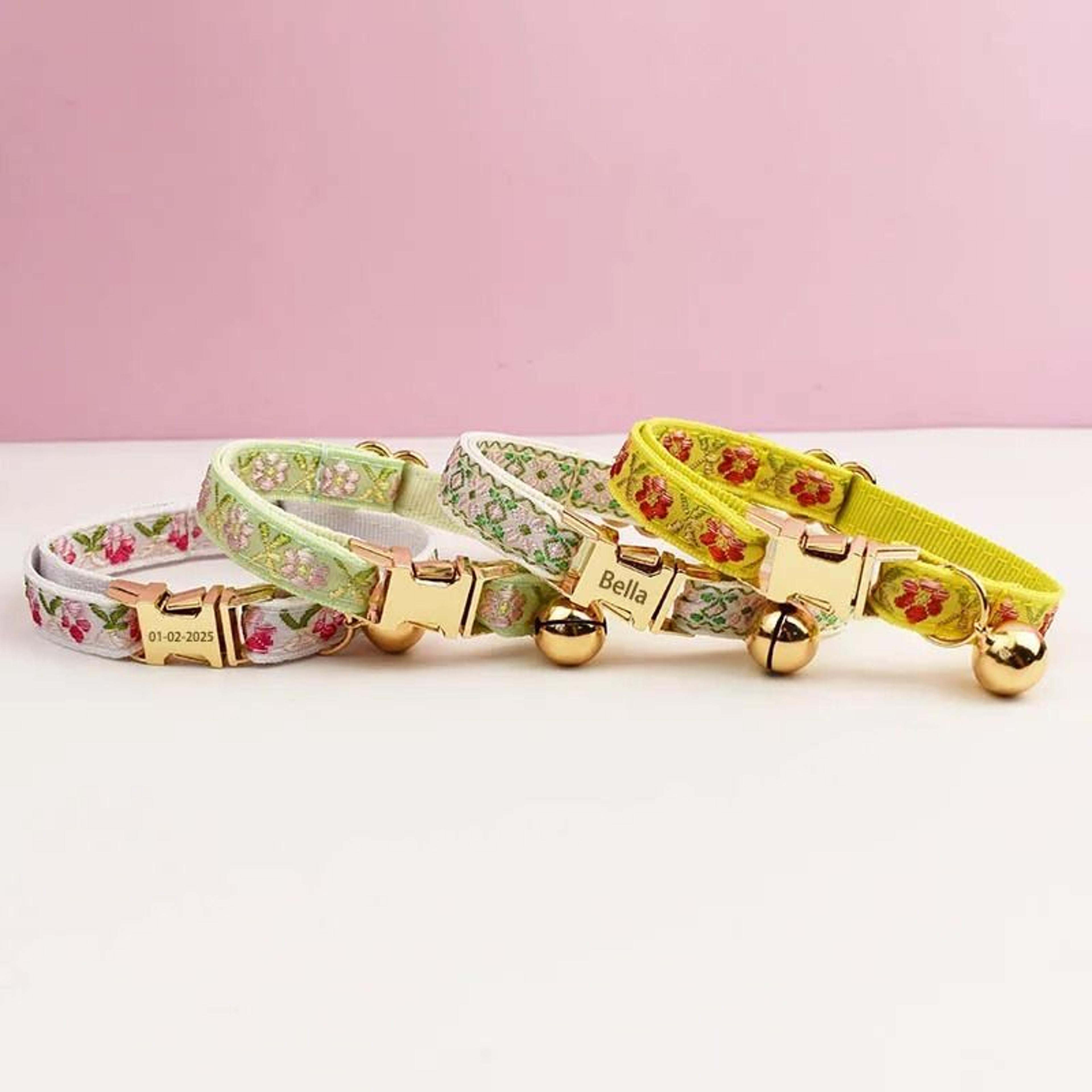 PetalPlush Personalized Safety Collar  Leash Set 1