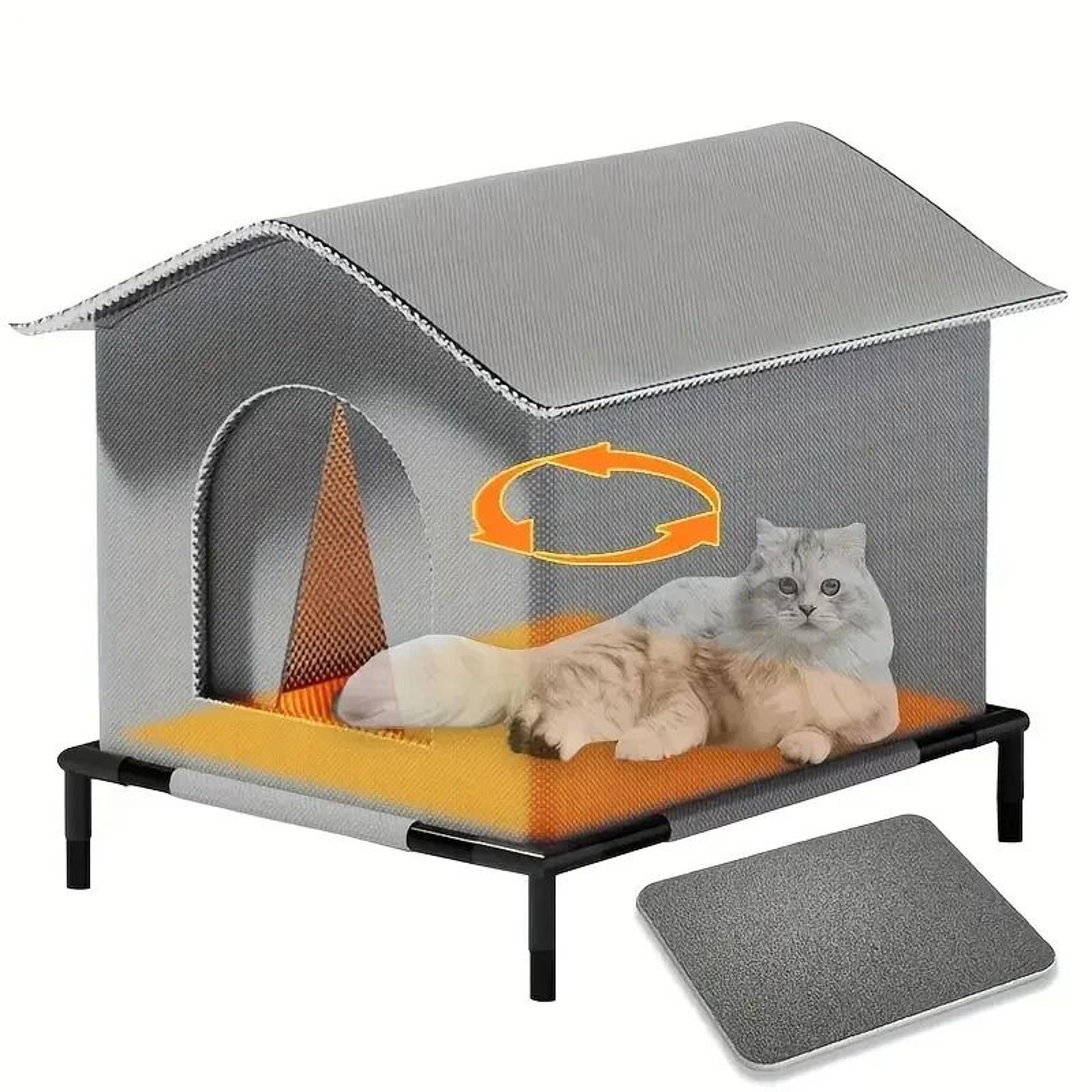 ArcticShield Weatherproof Outdoor Cat Villa 1