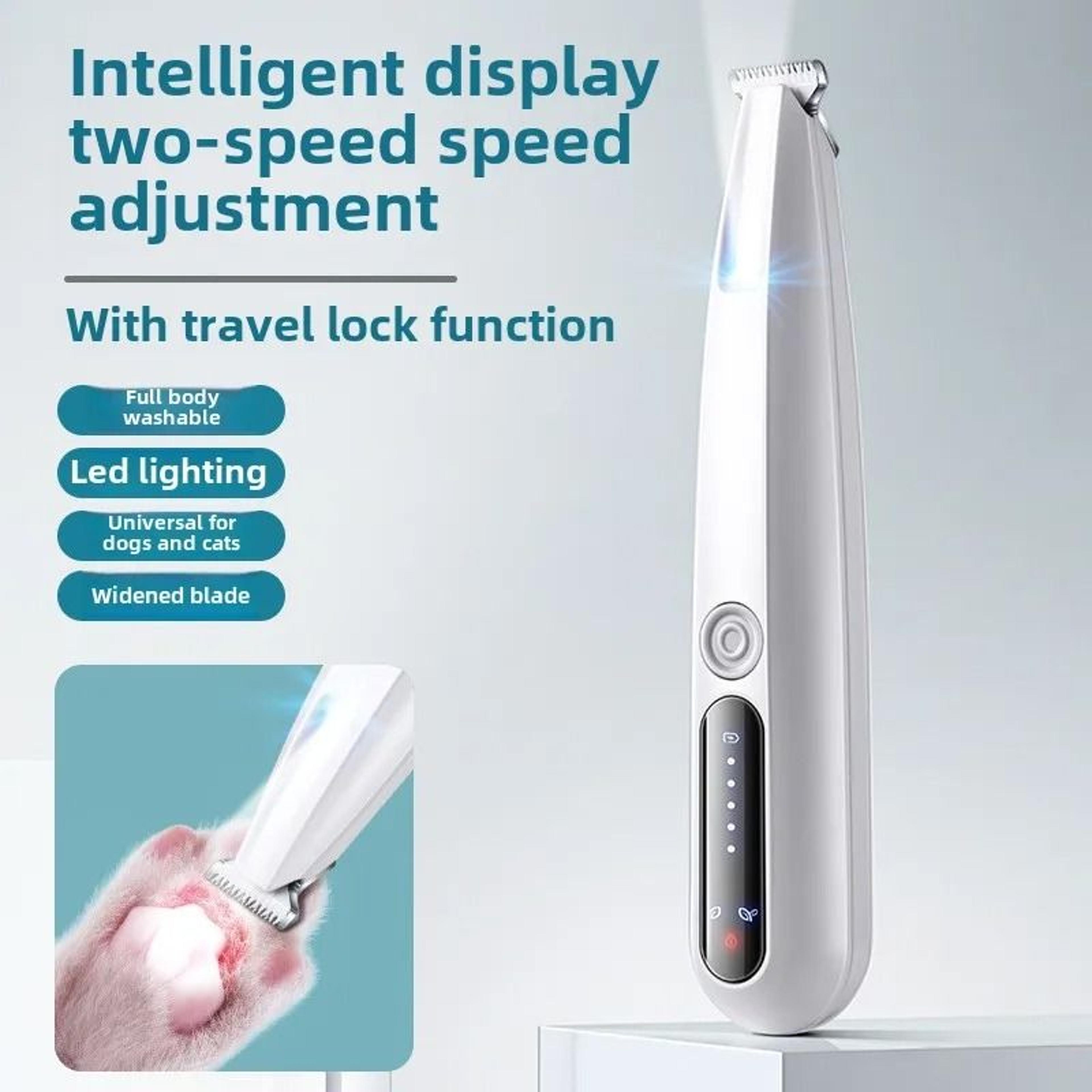 precision-track waterproof pet trimmer