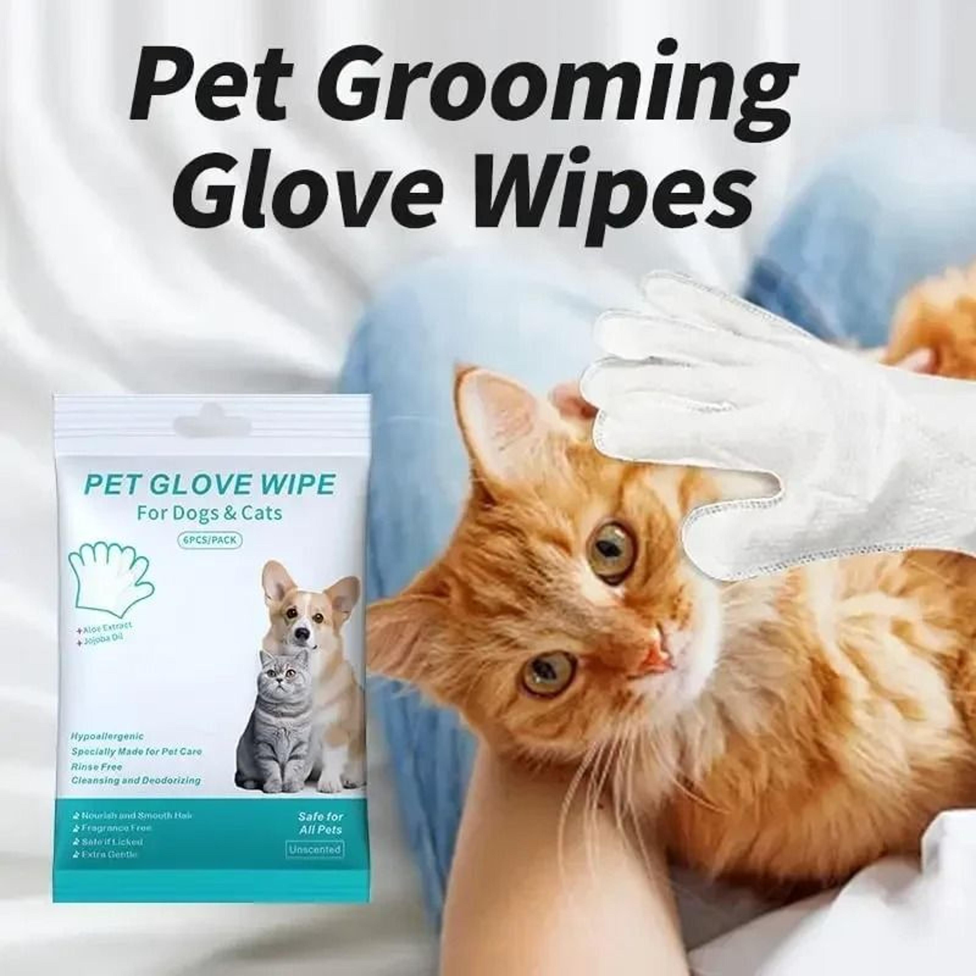 RinseFree Pet Grooming Glove Wipes 1