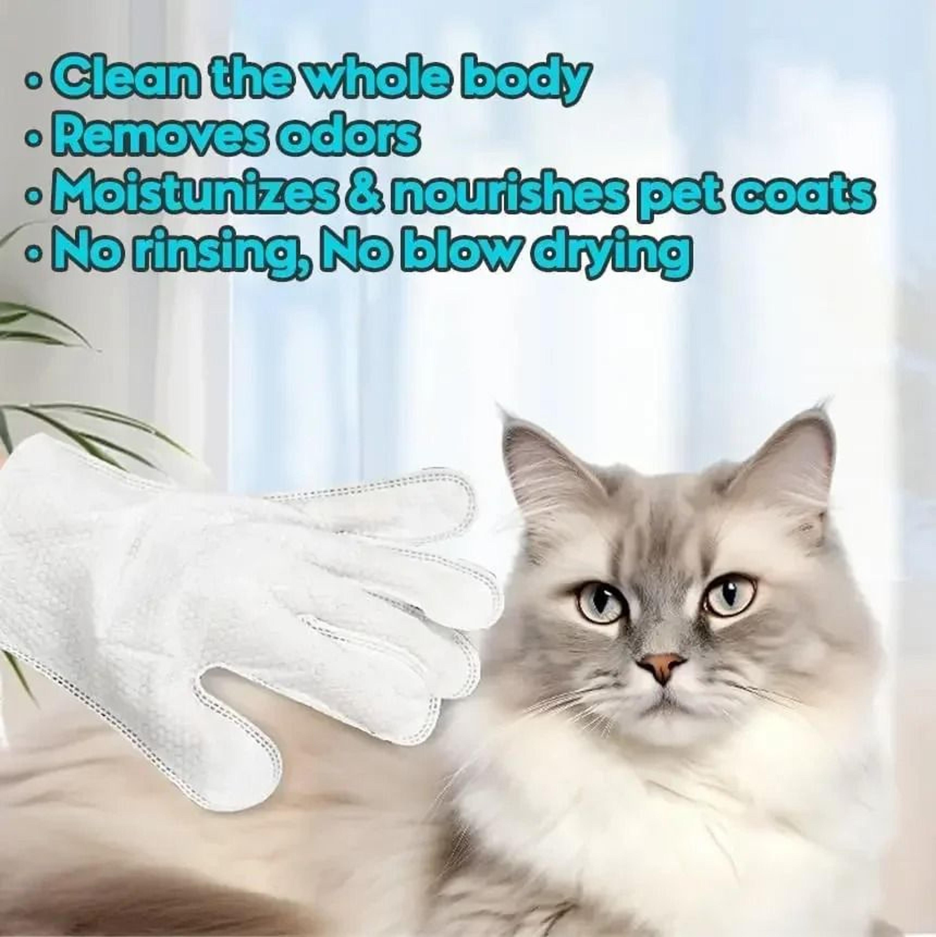 RinseFree Pet Grooming Glove Wipes 2