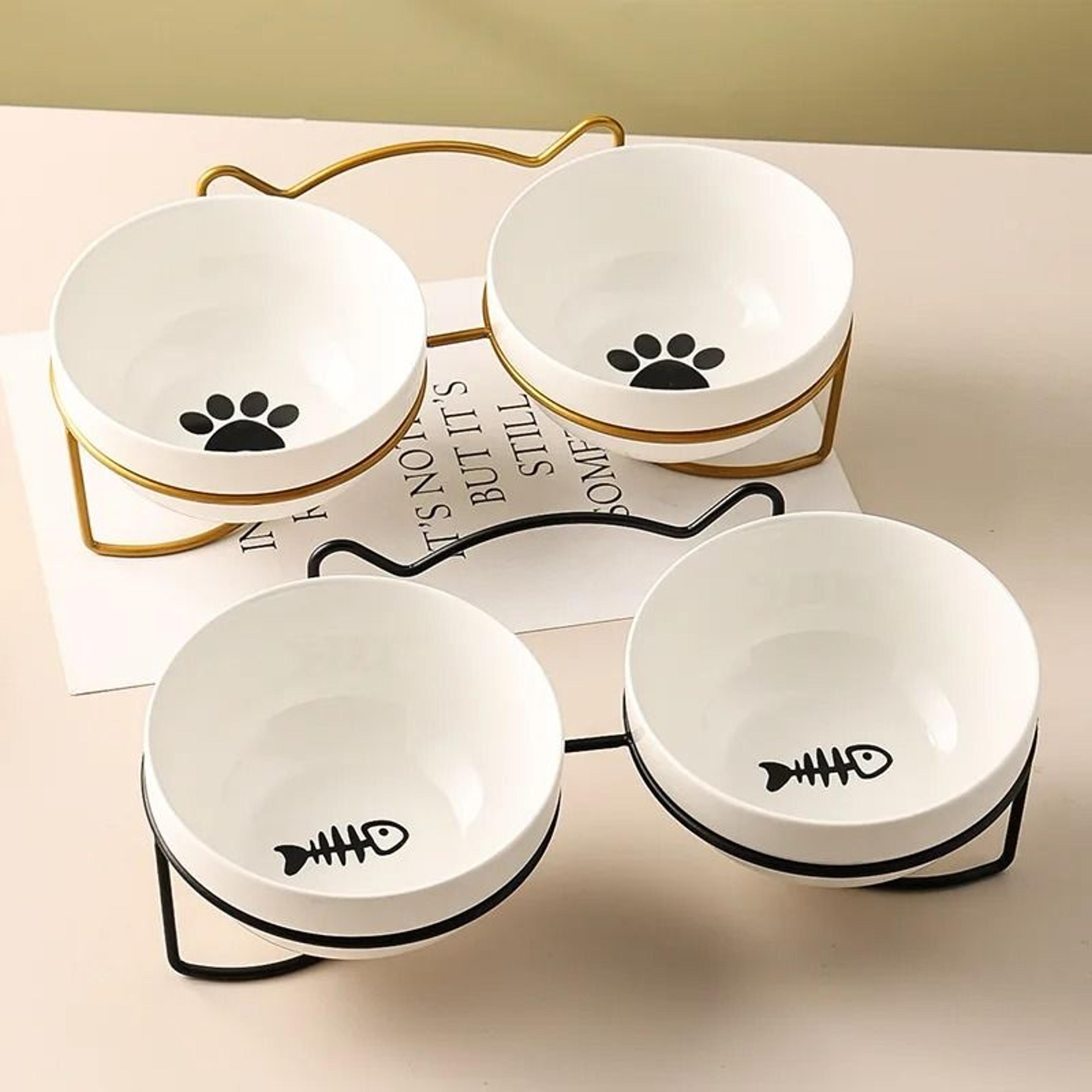 Elevated Ceramic Pet Bowl Station 3