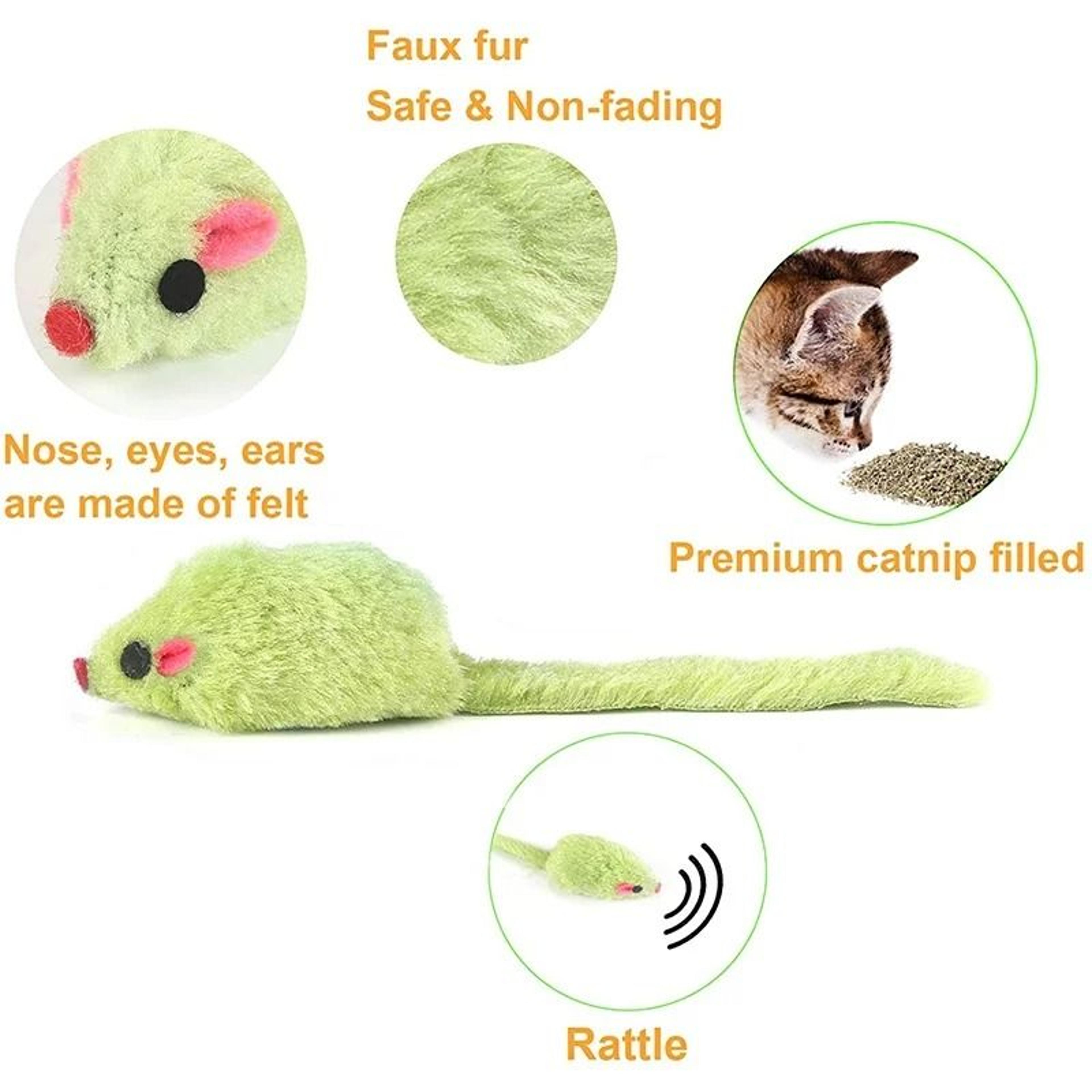 Interactive Plush Catnip Mouse Toy 3