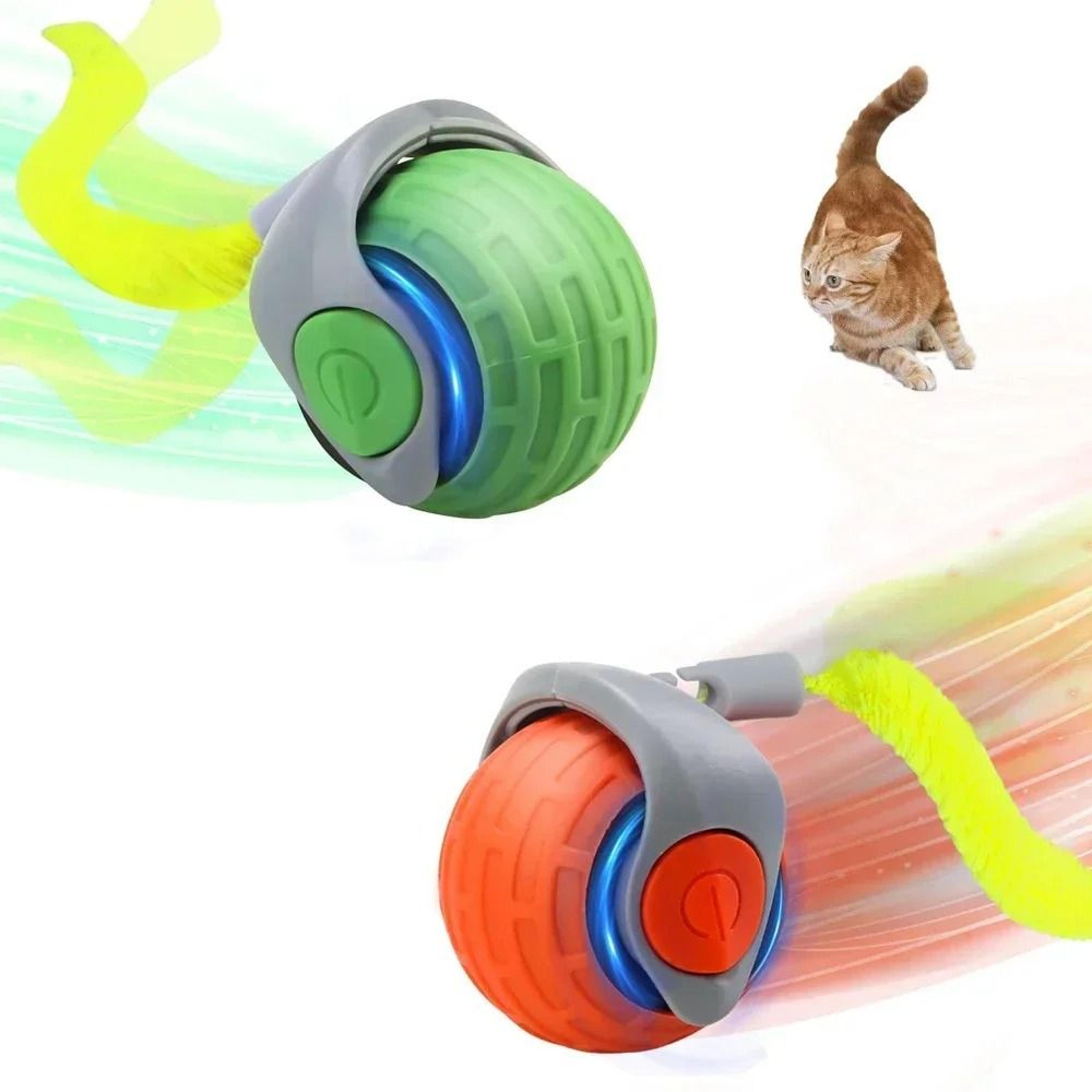 automatic tail-wagging interactive toy ball