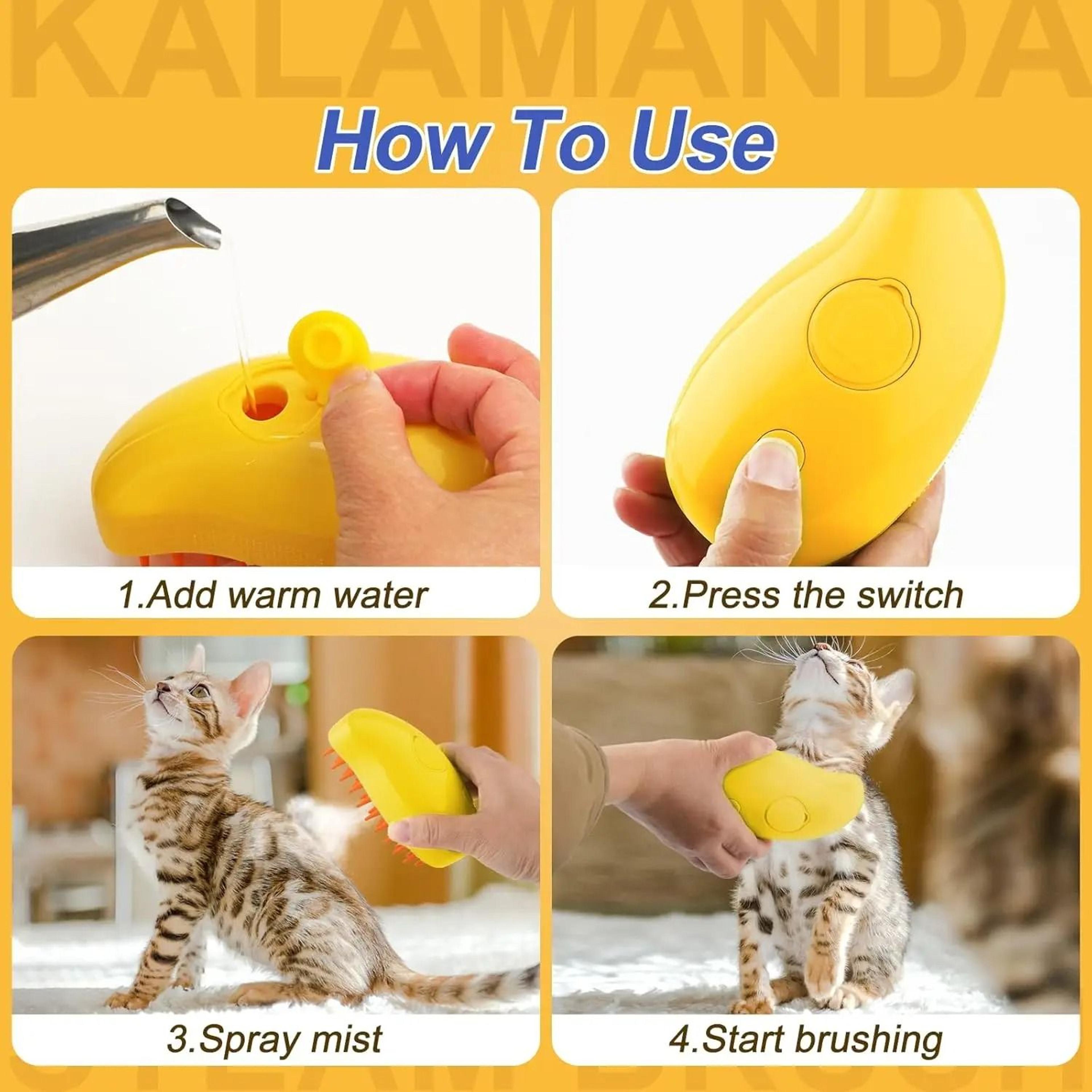 3in1 Pet Steamy Grooming Brush 5