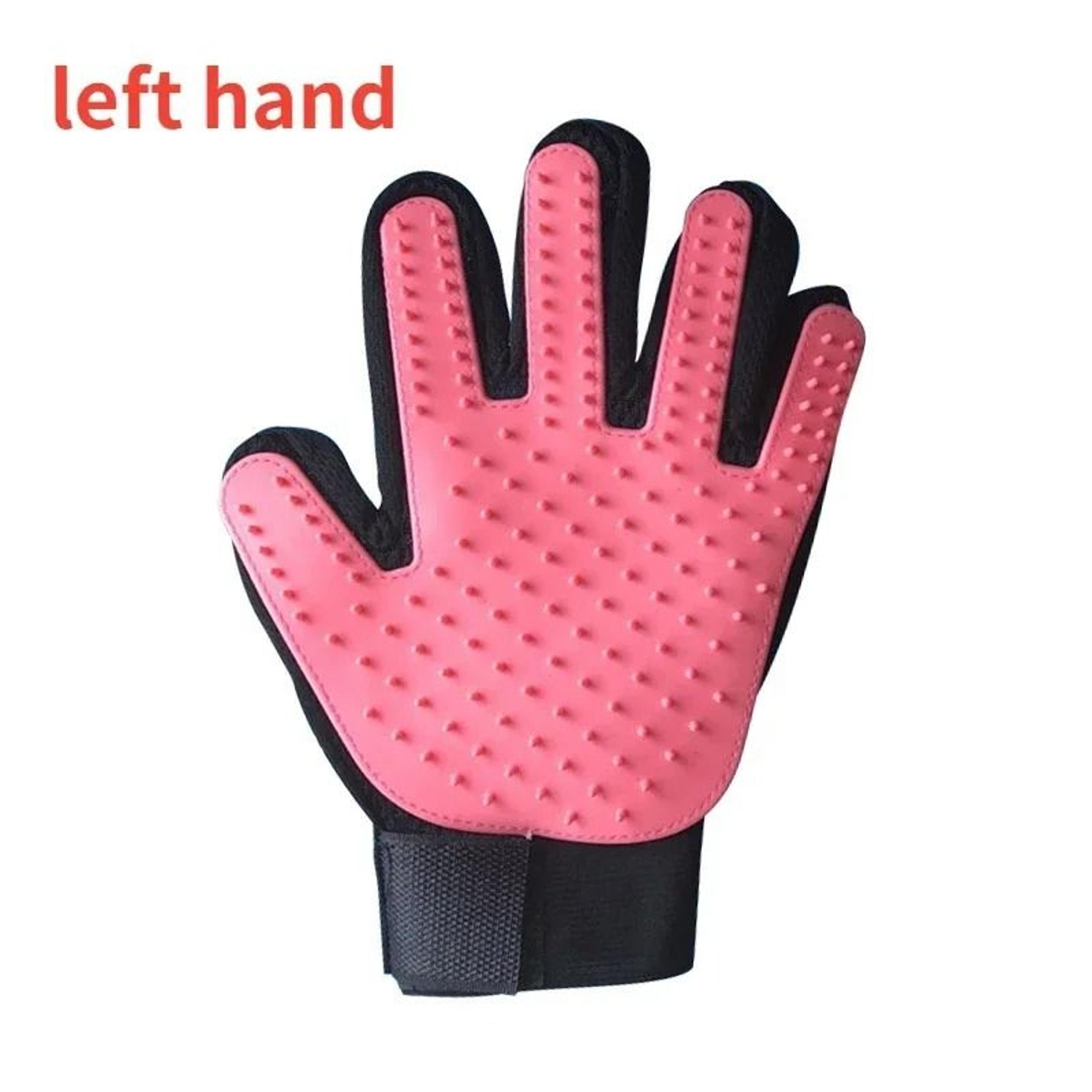 Silicone FiveFinger Pet DeShedding Grooming Glove 11
