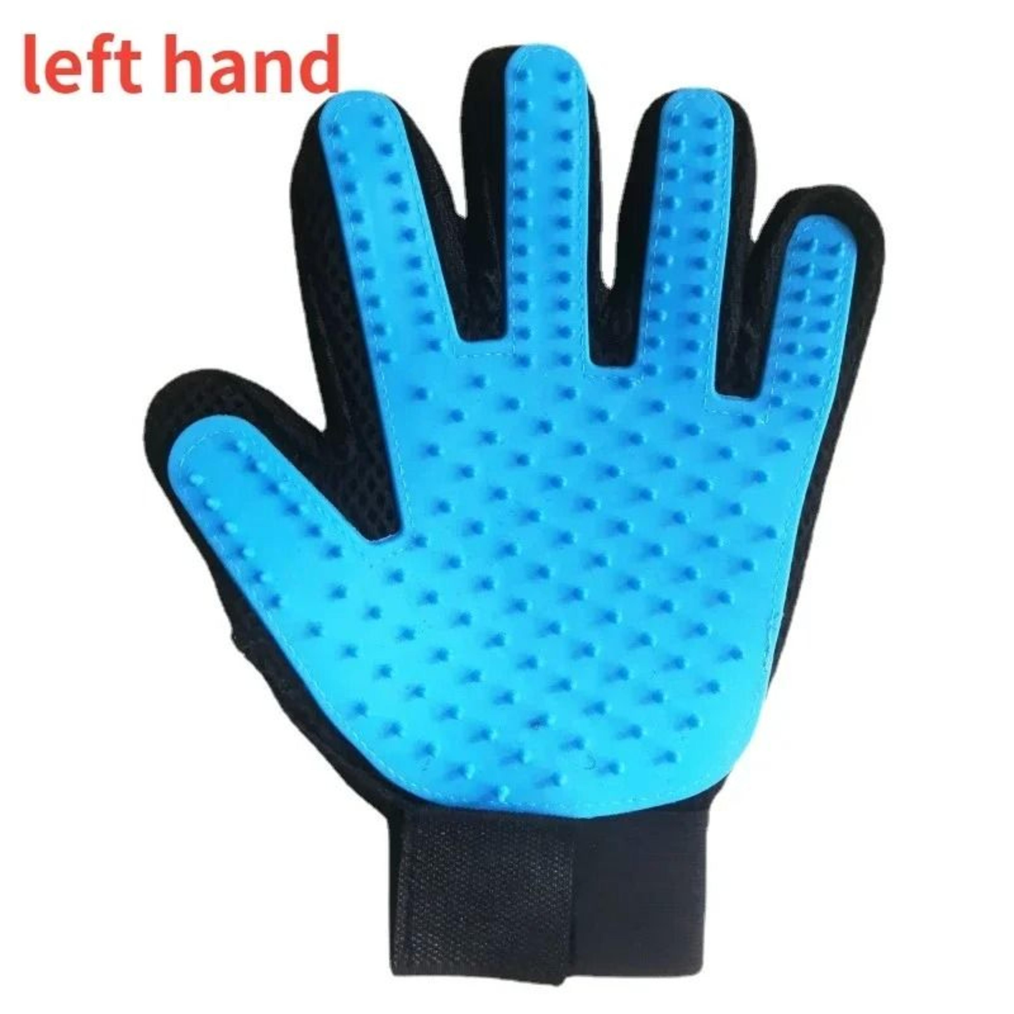 Silicone FiveFinger Pet DeShedding Grooming Glove 13