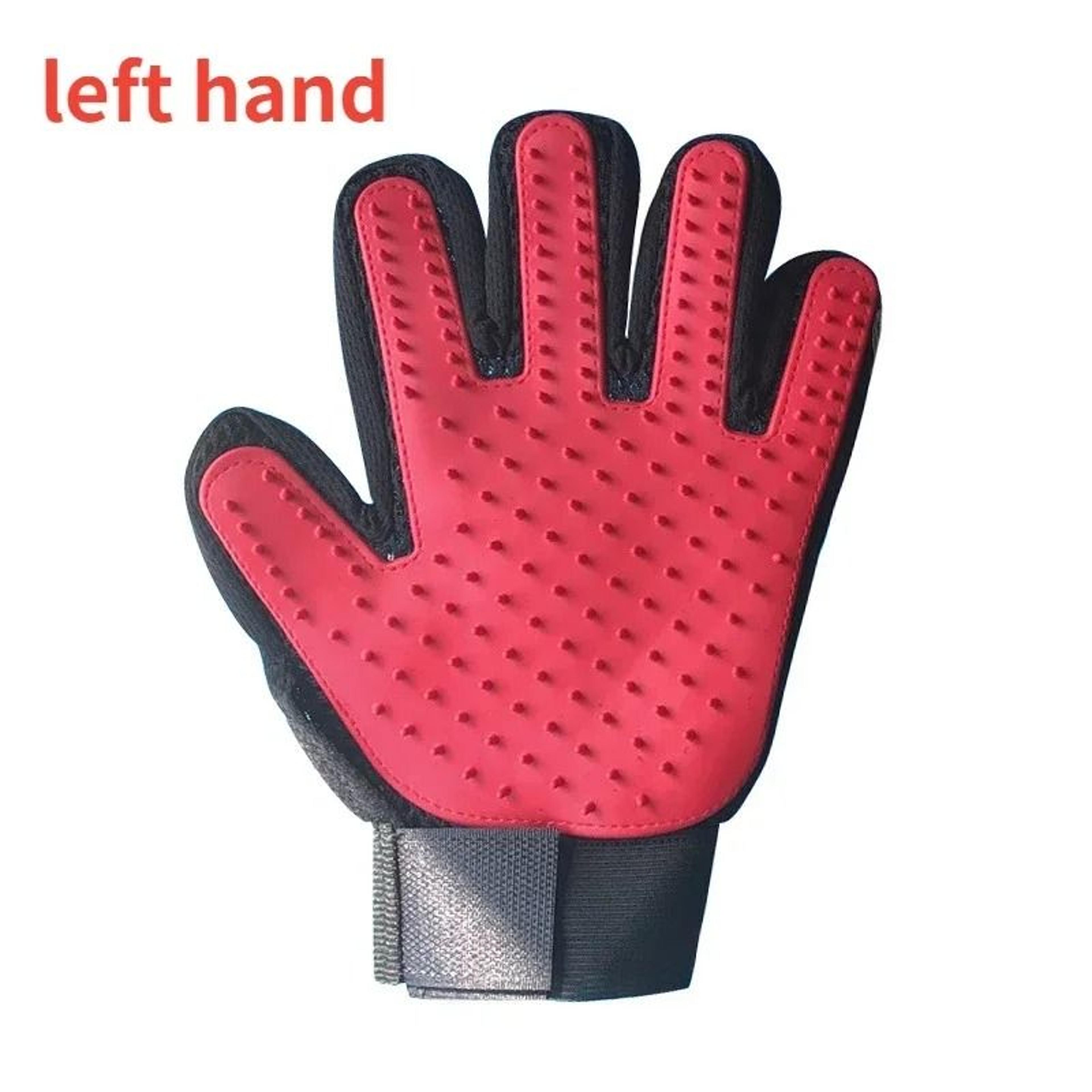 Silicone FiveFinger Pet DeShedding Grooming Glove 16