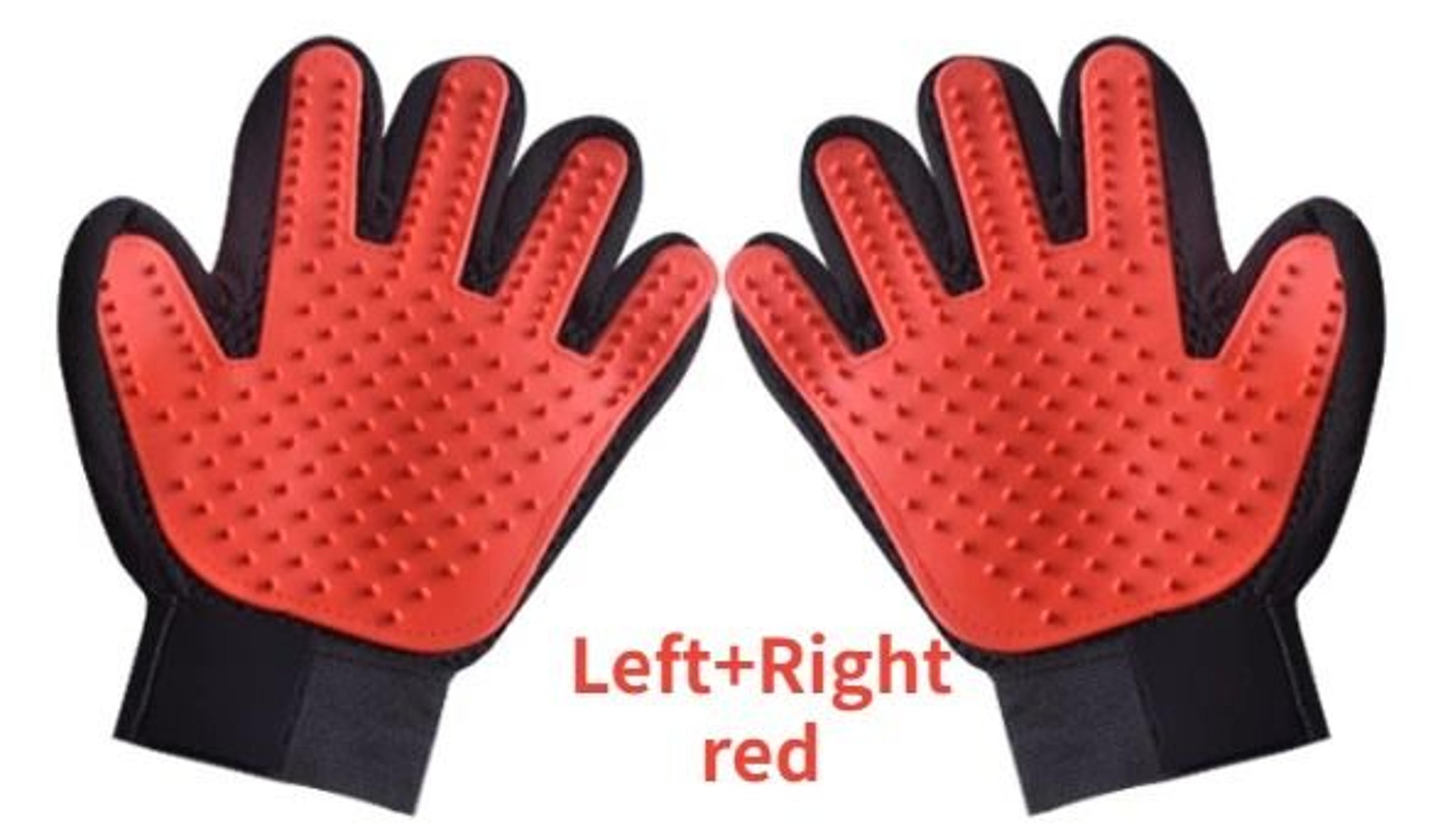 Silicone FiveFinger Pet DeShedding Grooming Glove 21